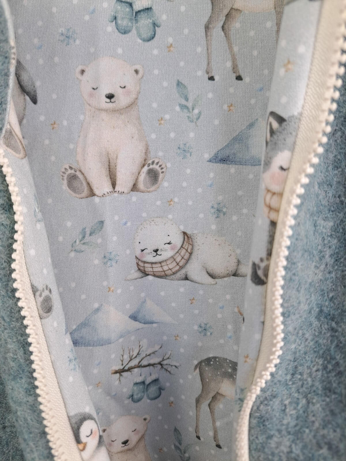 Walkoverall mint meliert mit Schneezauber