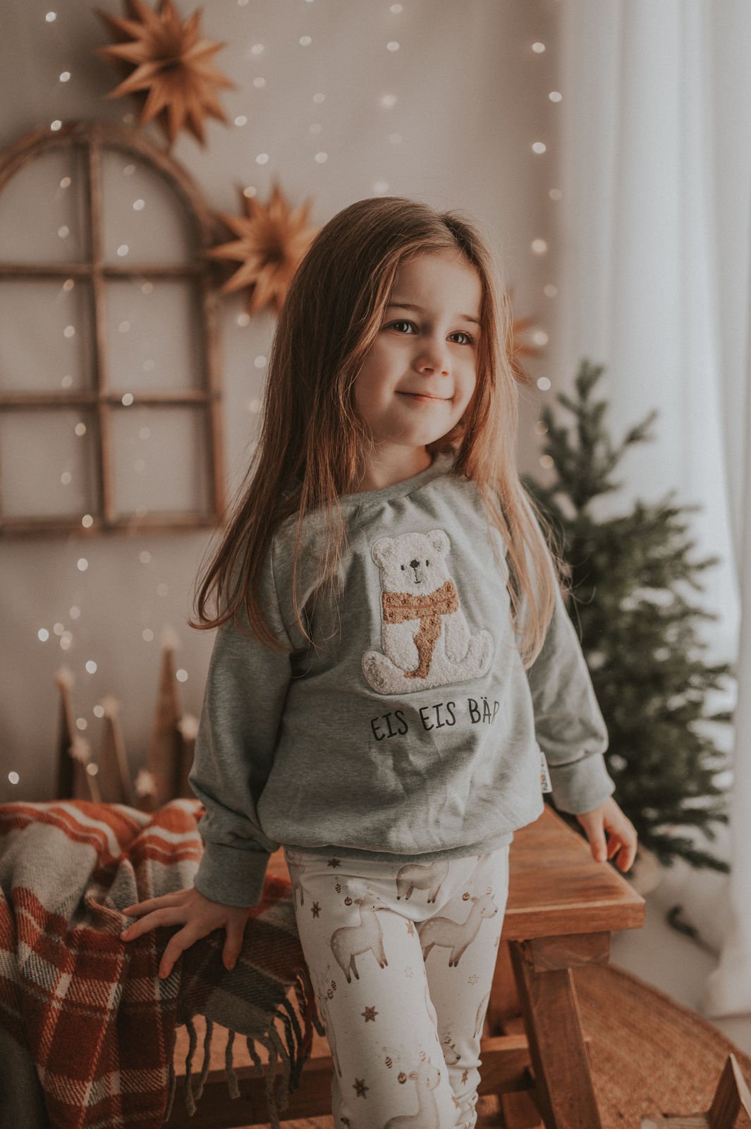 Pullover Eisbär-Patch mint