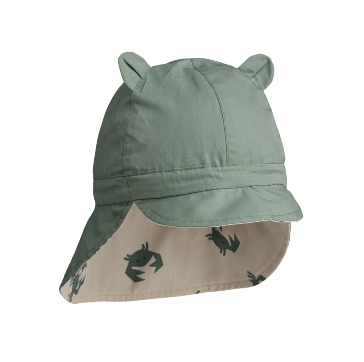 Liewood Gorm Wende-Sonnenhut crab sandy/peppermint