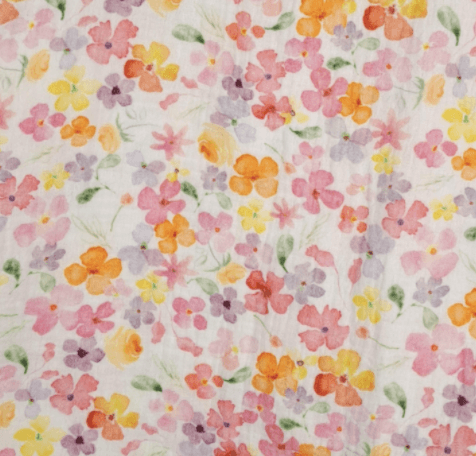 Musselin Blümchen bunt 