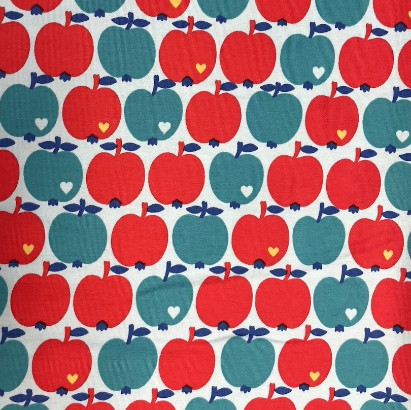 Jersey Äpfel rot/blau