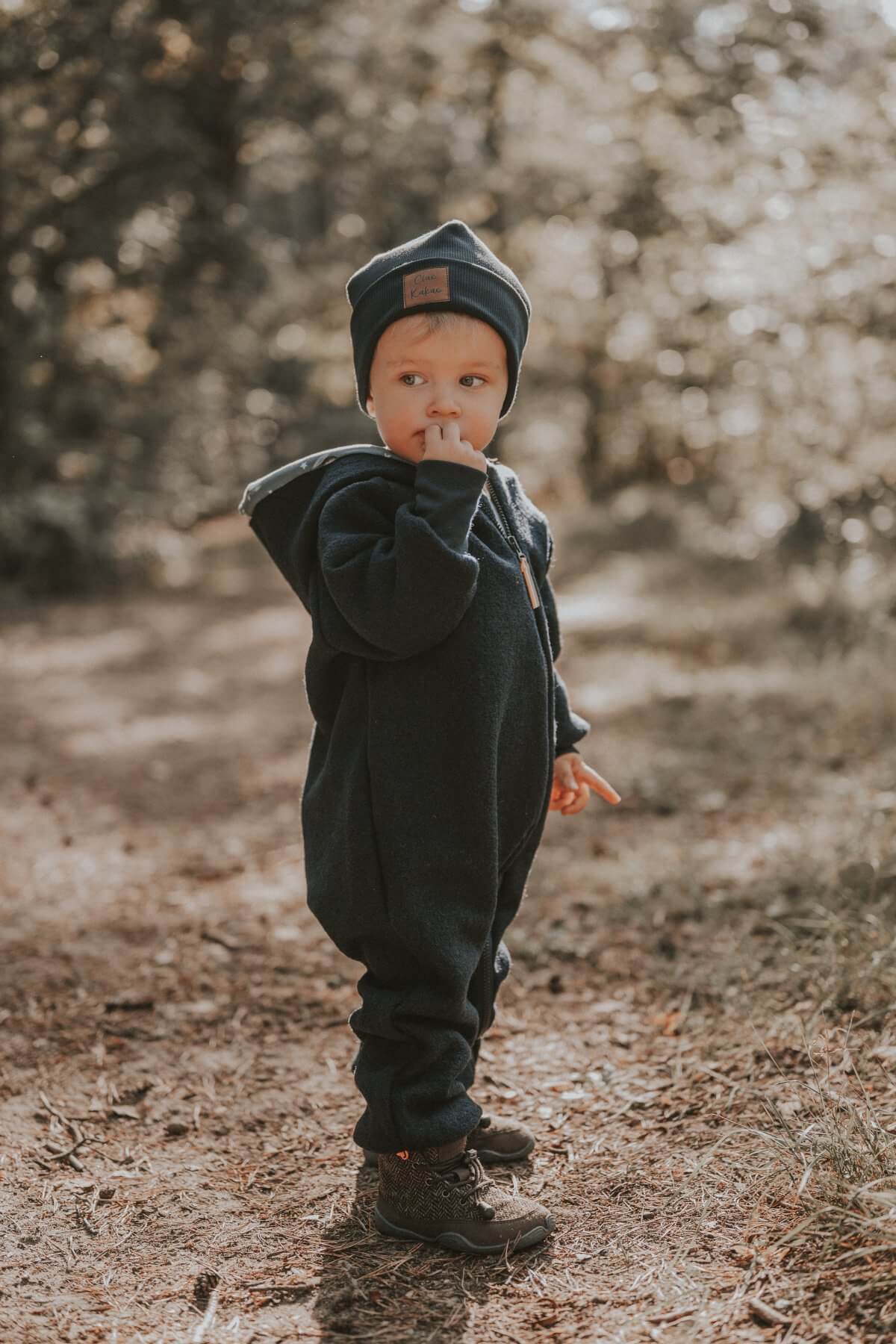 Walkoverall blau mit Teddybär