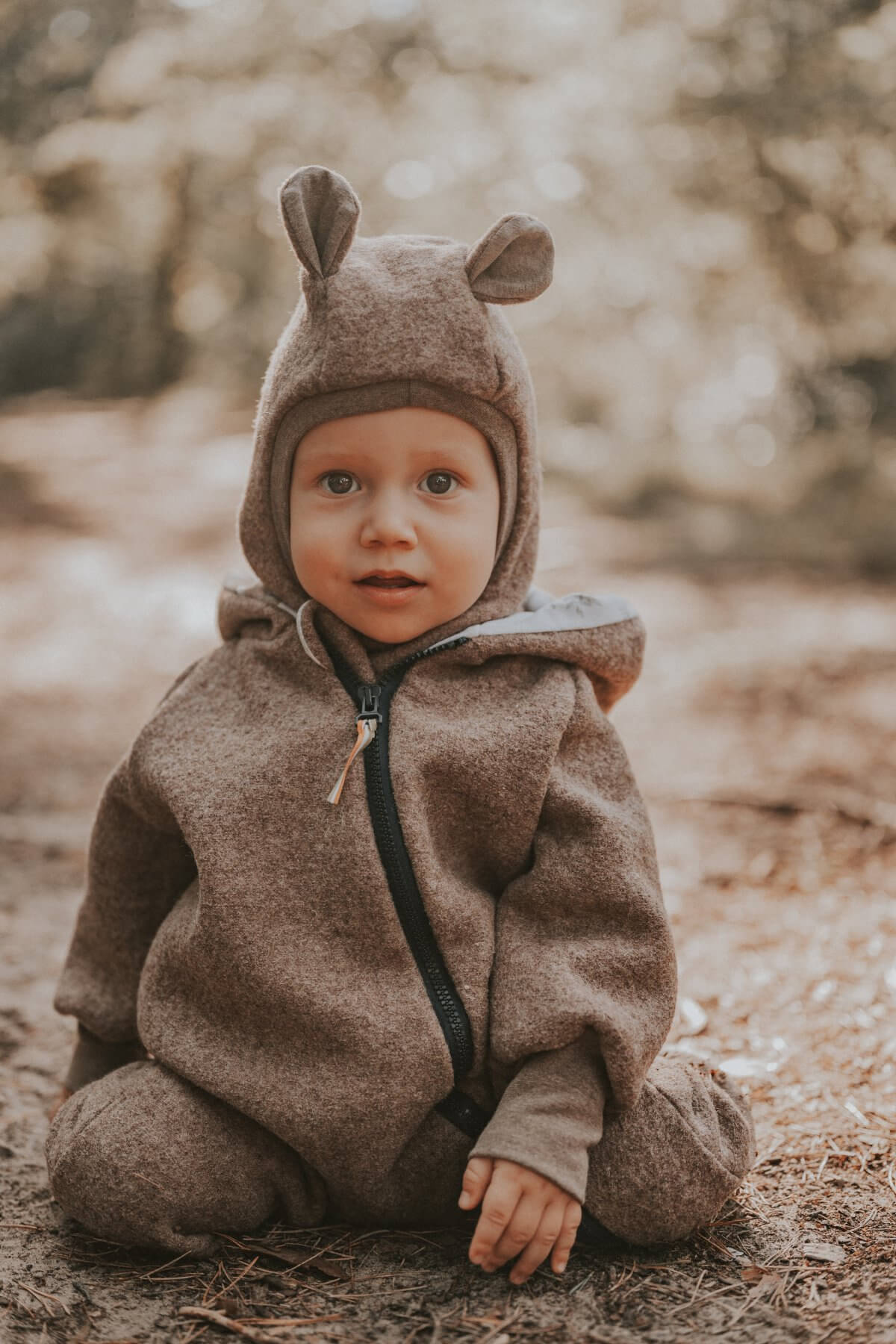 Walkoverall braun meliert mit Unserer kleinen Farm