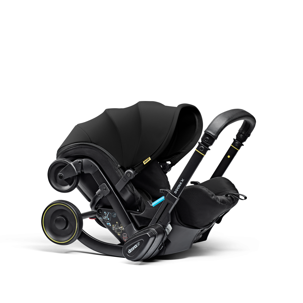 Los für Doona X - Kinderwagen "Nitro Black" + Isofix