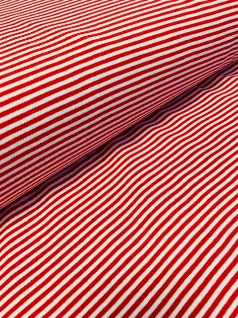 Jersey Streifen rot/weiss