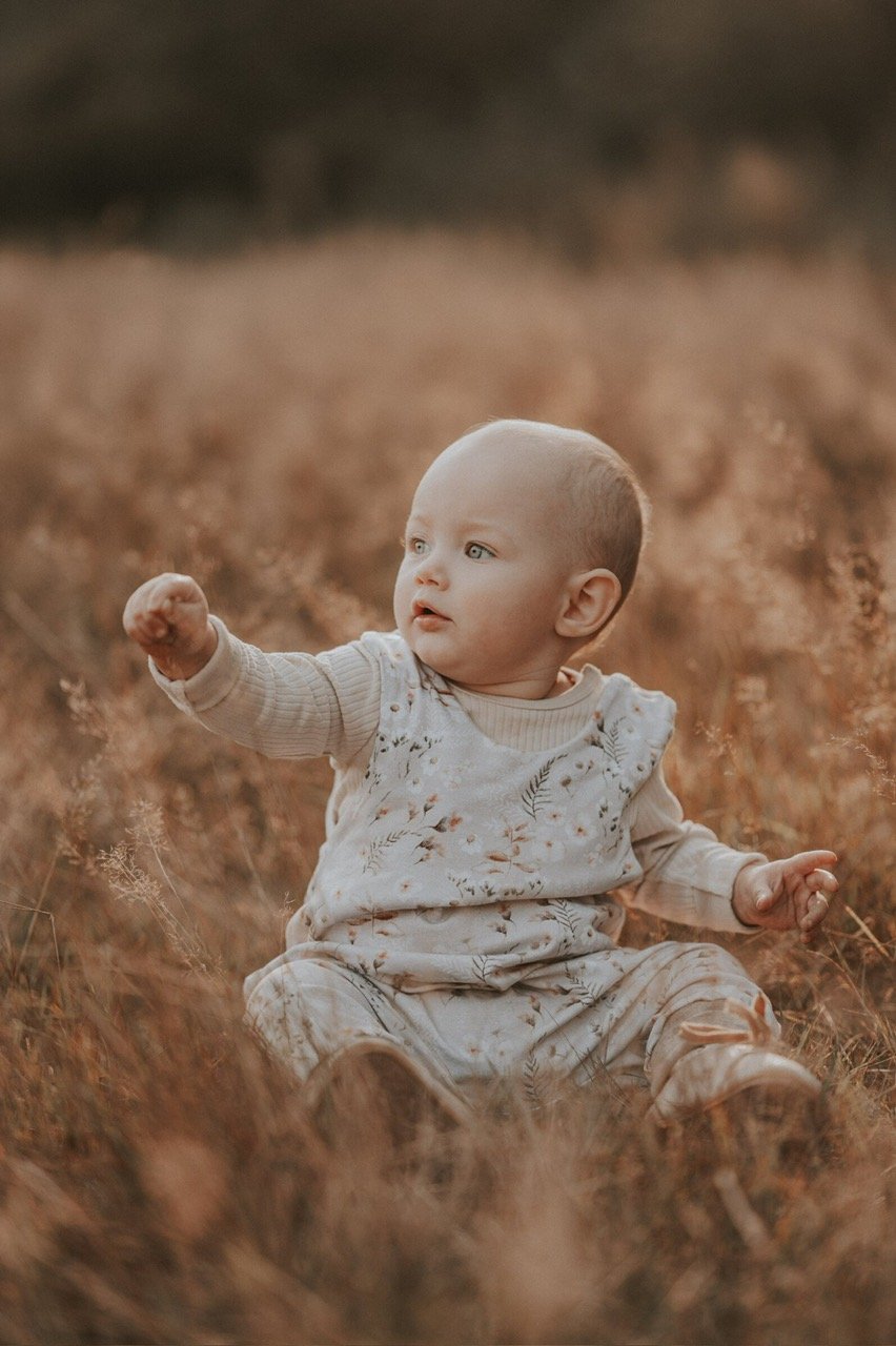 Langarmkleid Blümchen sand