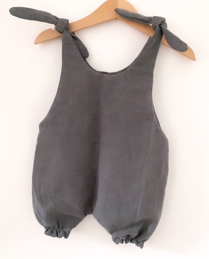 INDI+ Einteiler Leinen grau 86/92