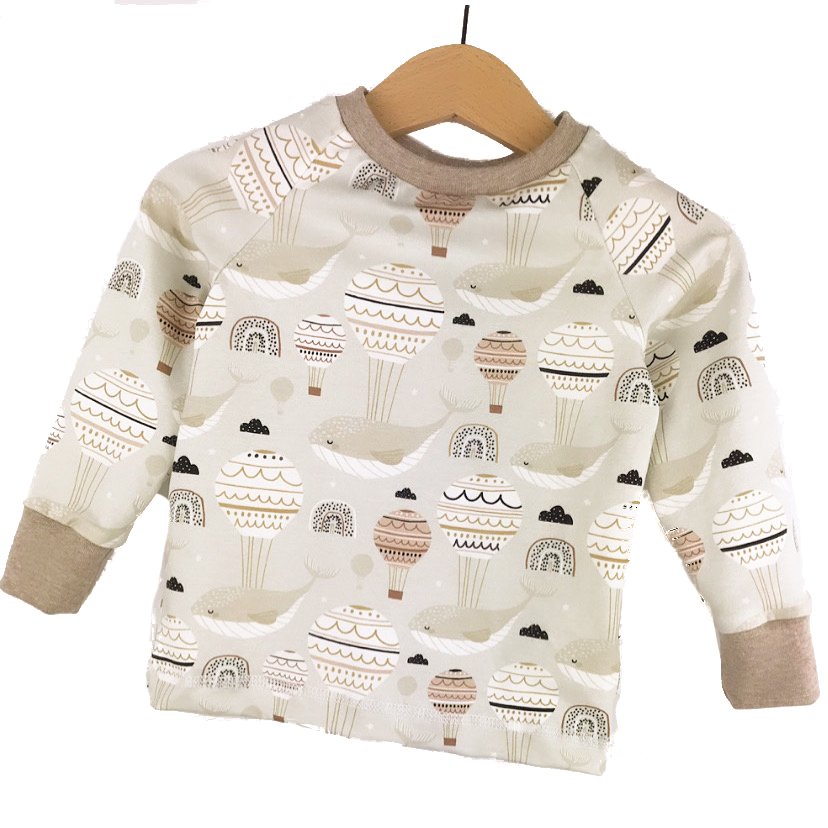 Langarmshirt Flying Whale sand