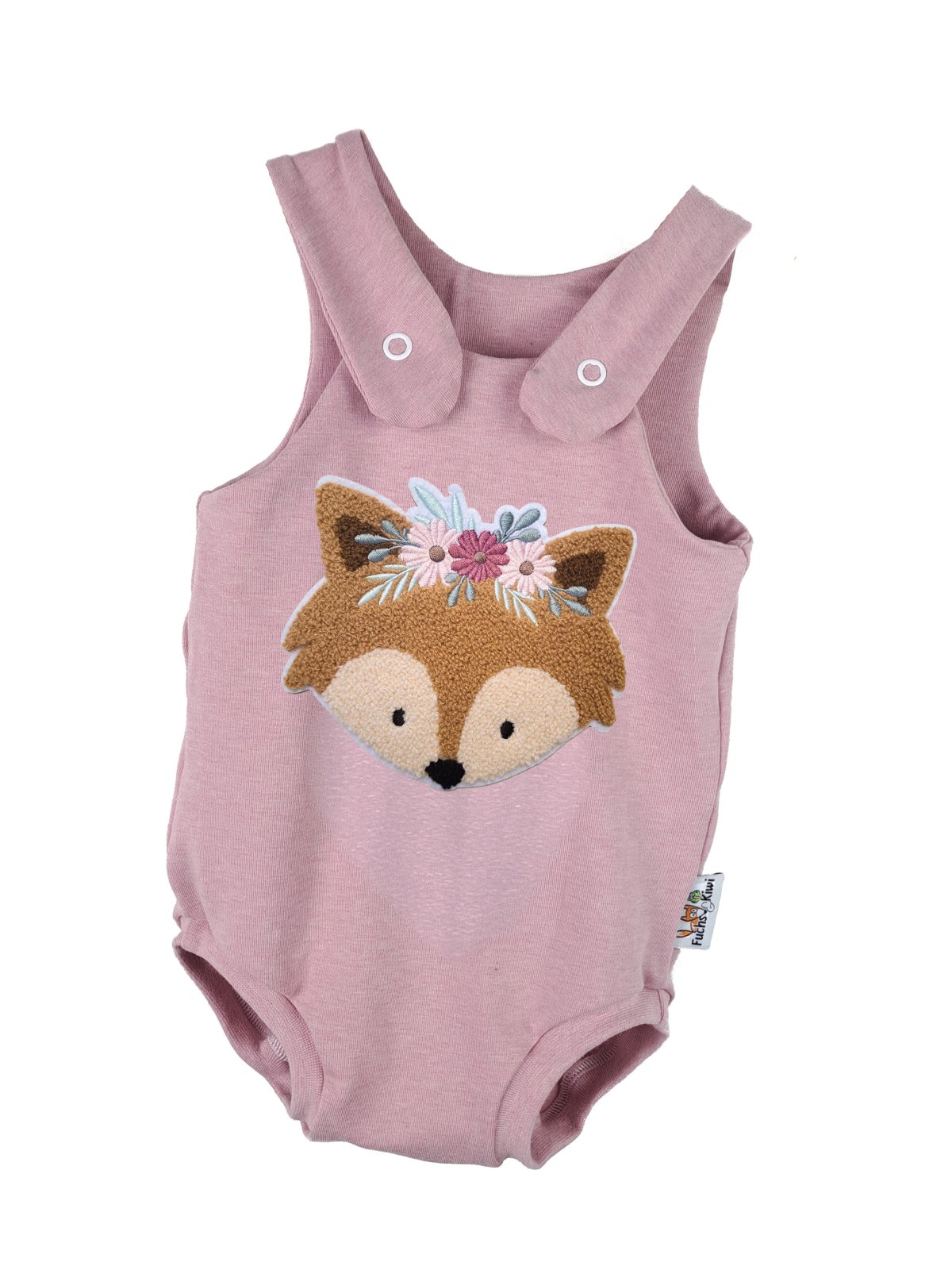 Sommerstrampler Blumenfuchs-Patch rosa