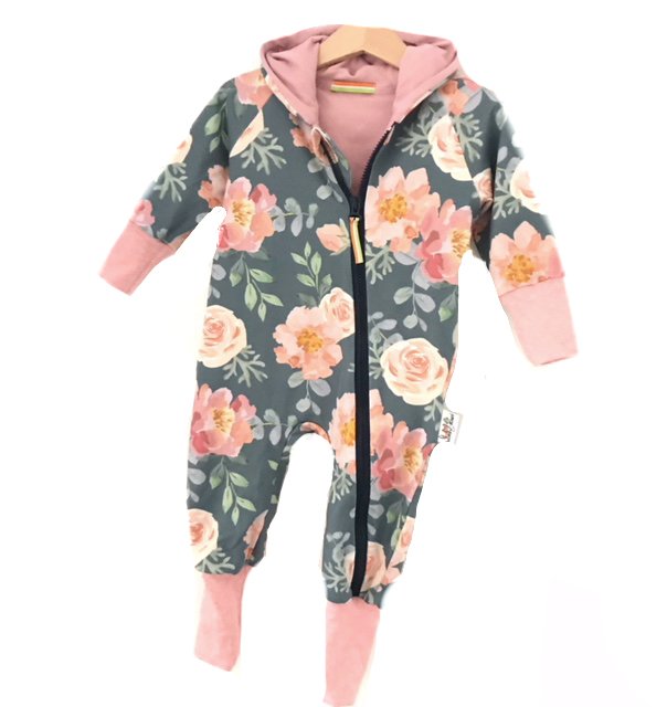 Sweatoverall Rosenzauber petrol