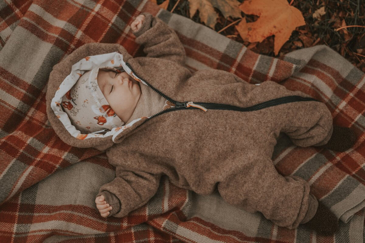 Walkoverall braun meliert mit Unserer kleinen Farm