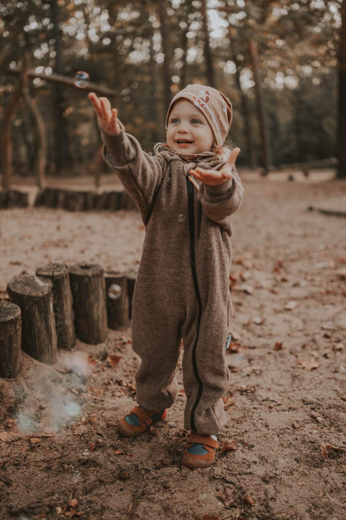 Walkoverall braun meliert mit Unserer kleinen Farm