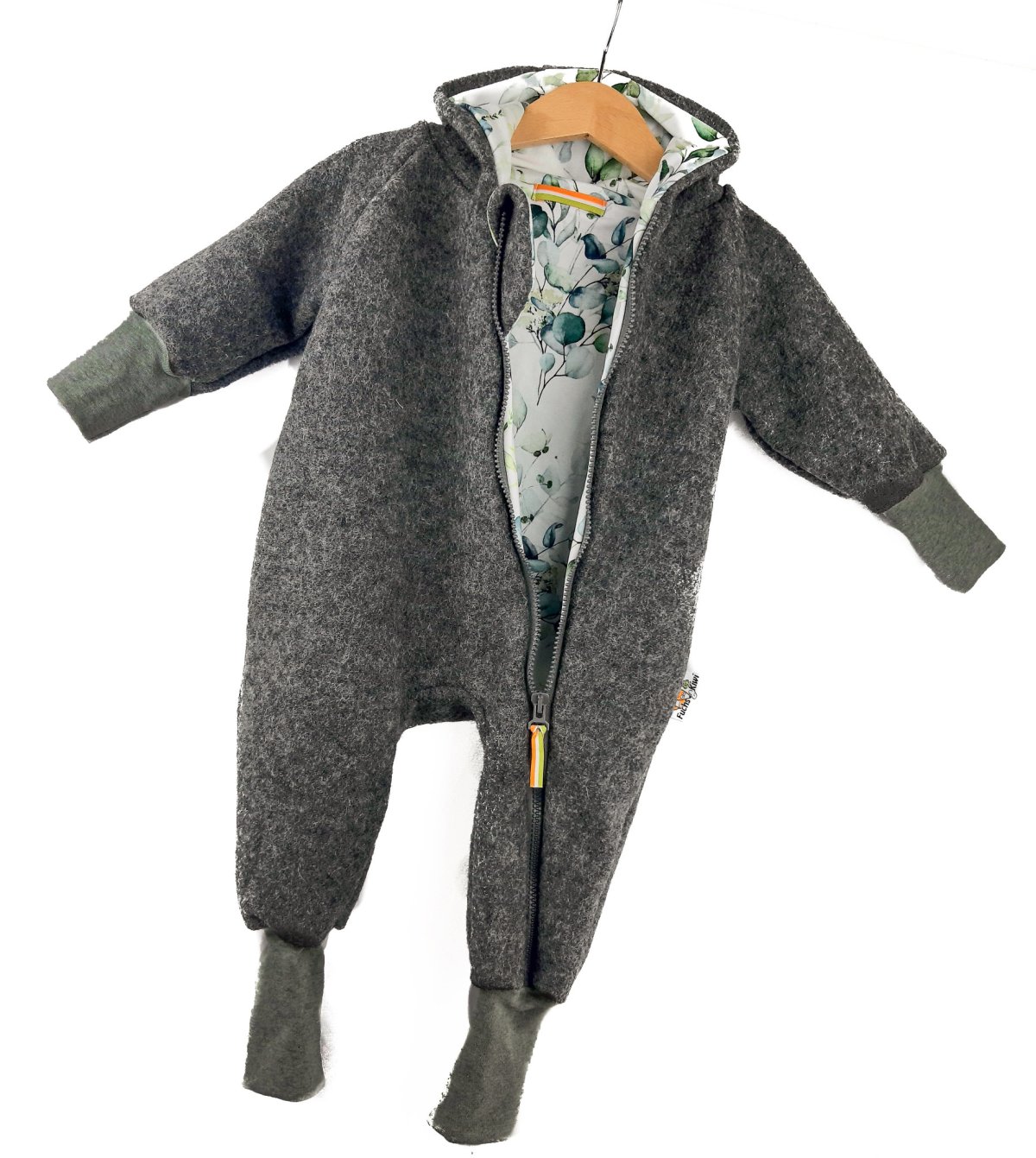 Walkoverall Walk grau mit Eukalyptus 86/92