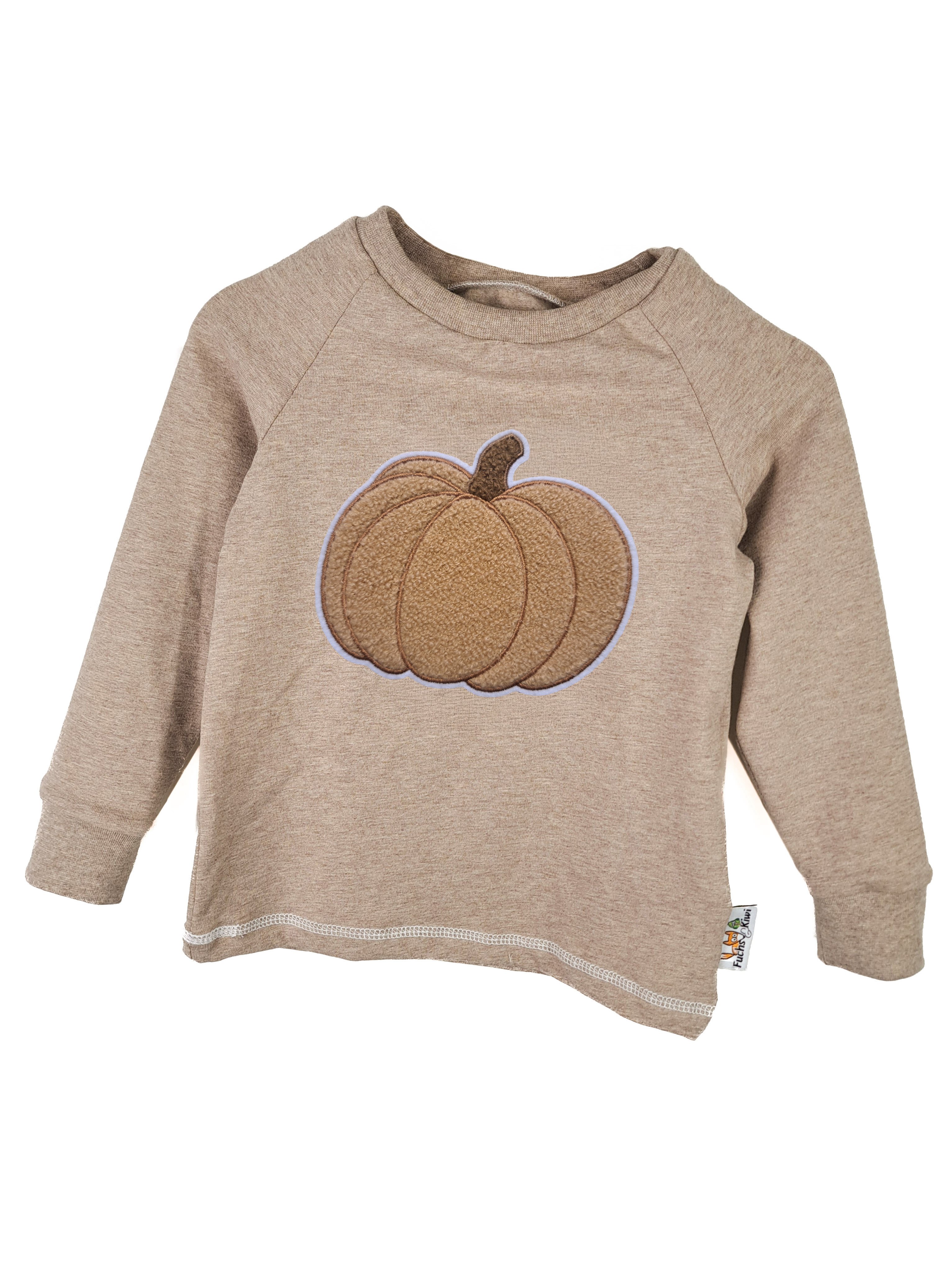 Langarmshirt Kürbis-Patch sand