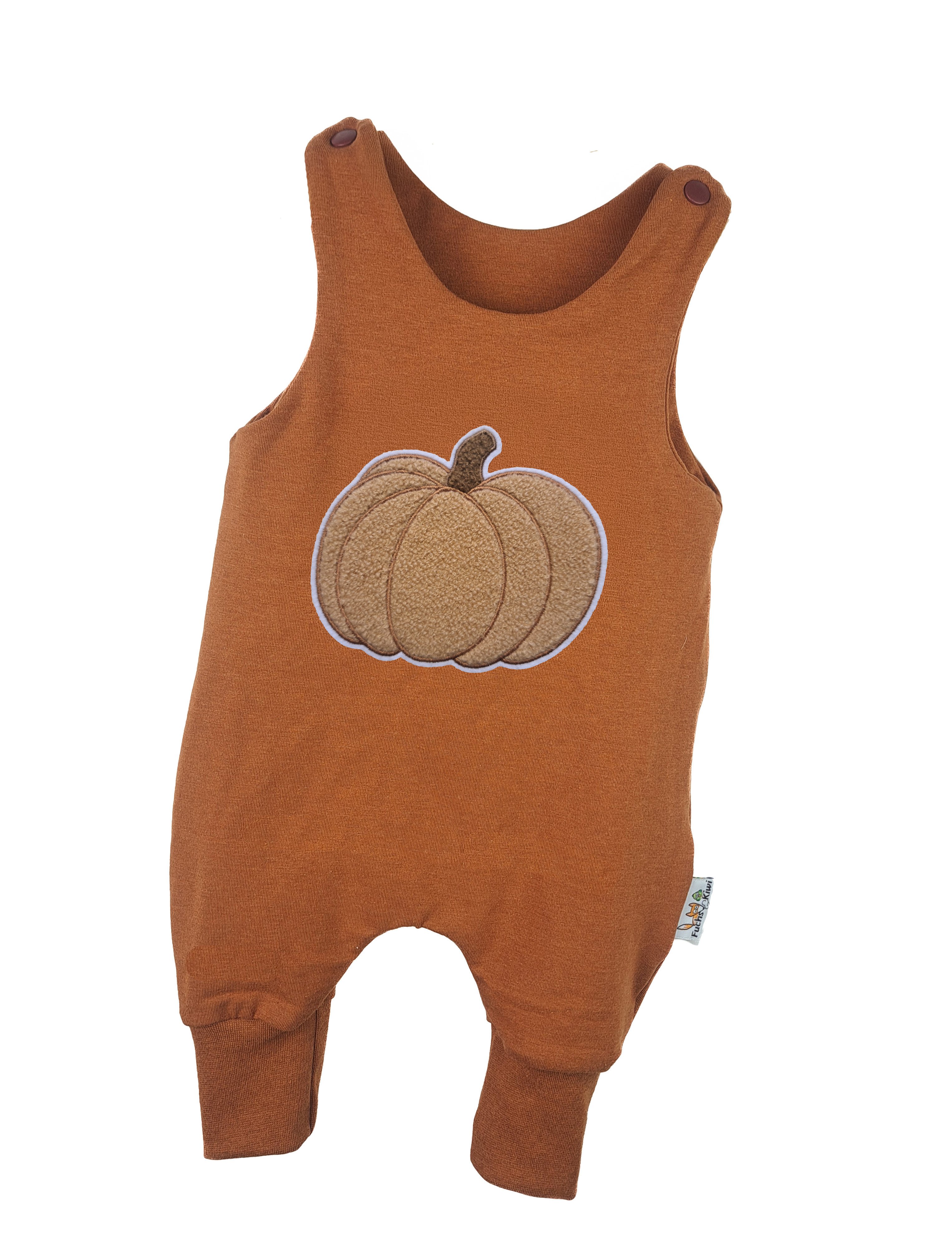 Strampler Kürbis-Patch rost