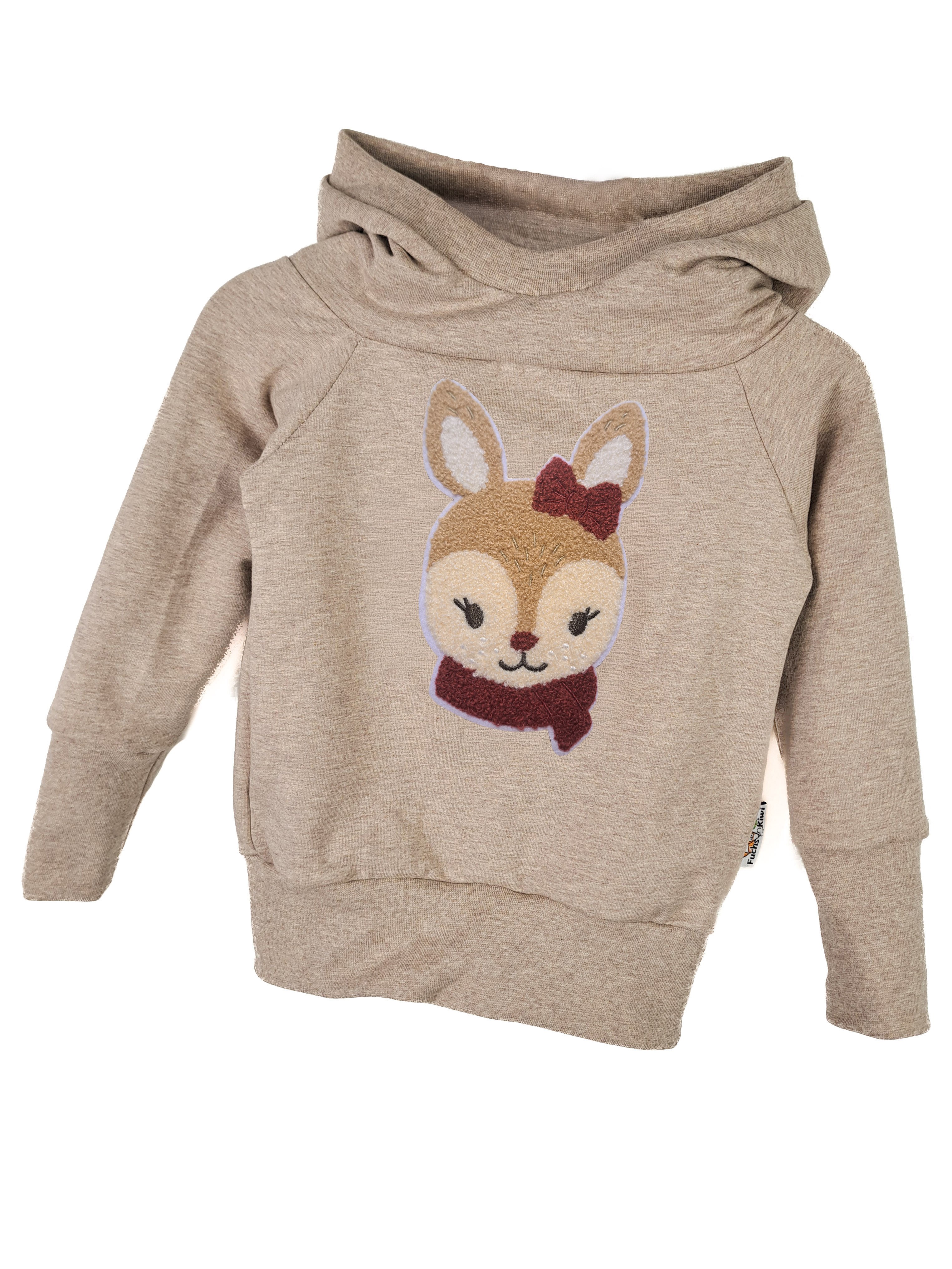 Hoodie Winterreh-Patch sand