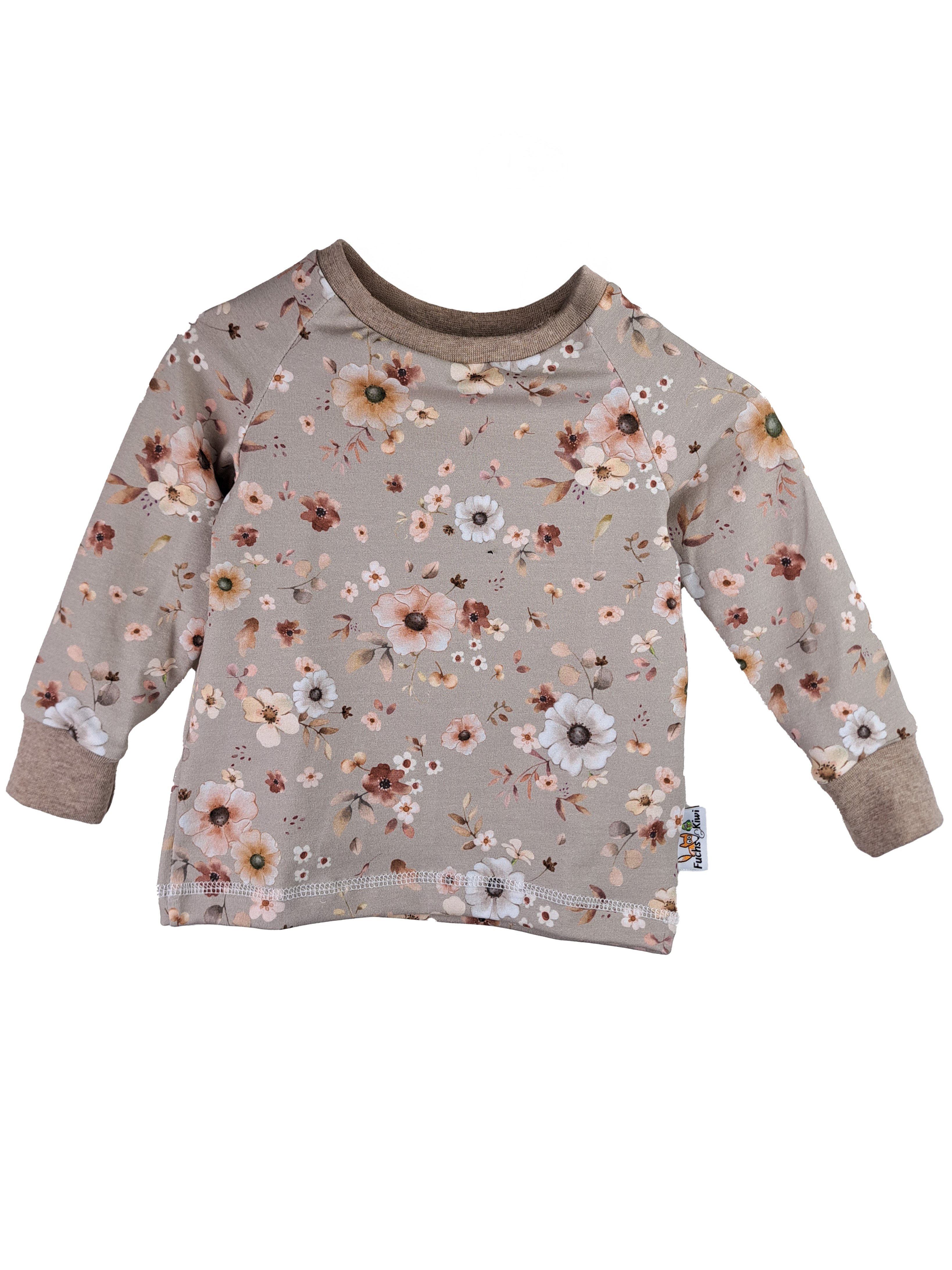 Langarmshirt Blumentraum sand