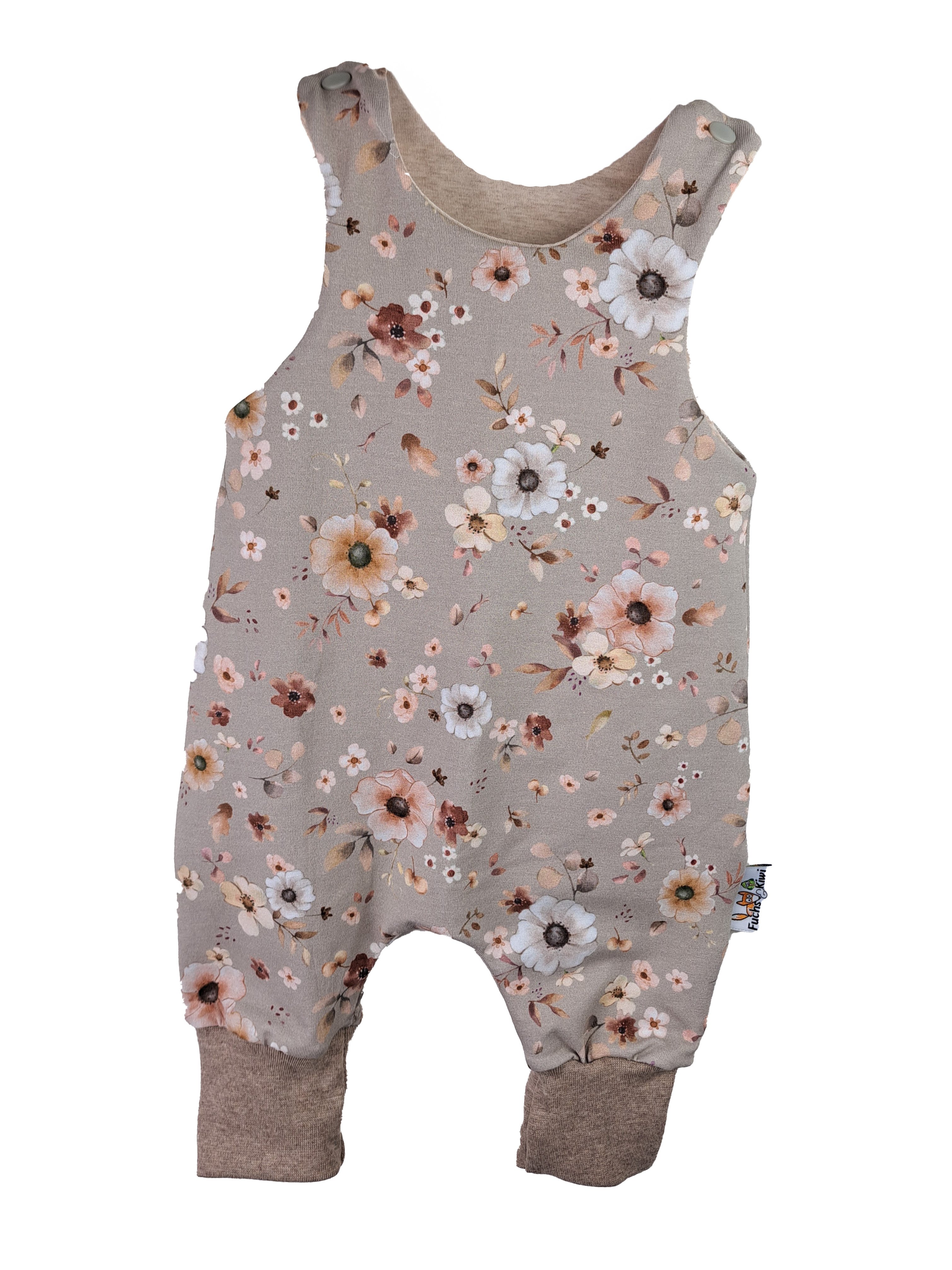 Strampler Blumentraum sand