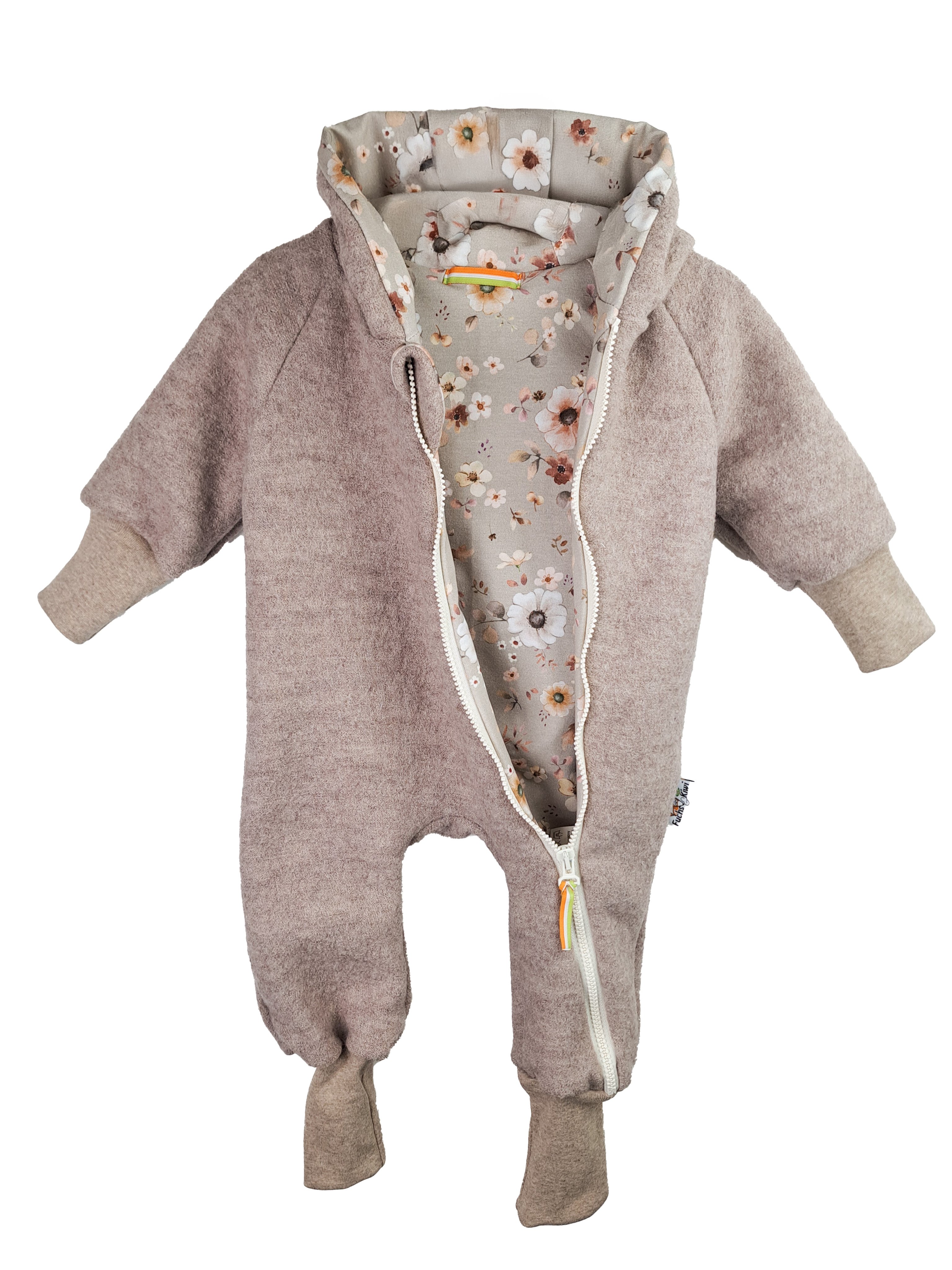 Walkoverall sand meliert mit Blumentraum sand