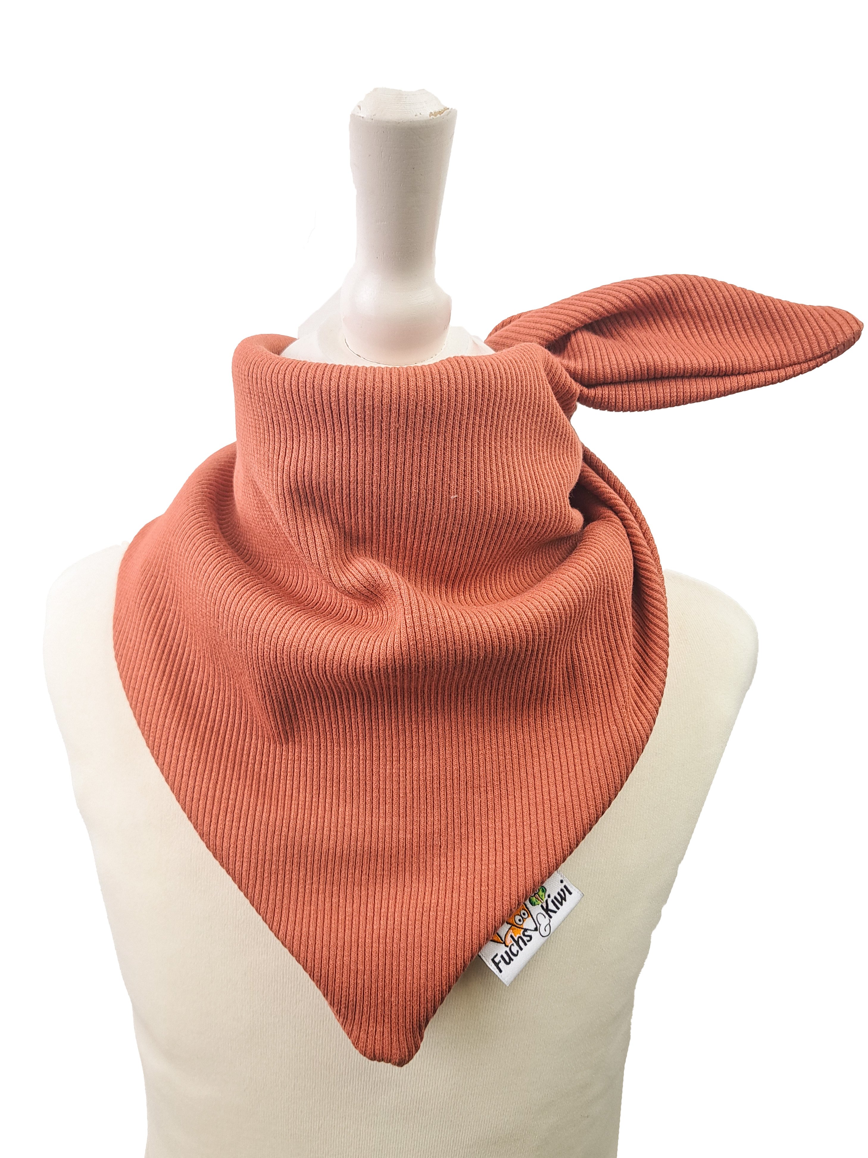 Halstuch zum Binden Feinripp rost