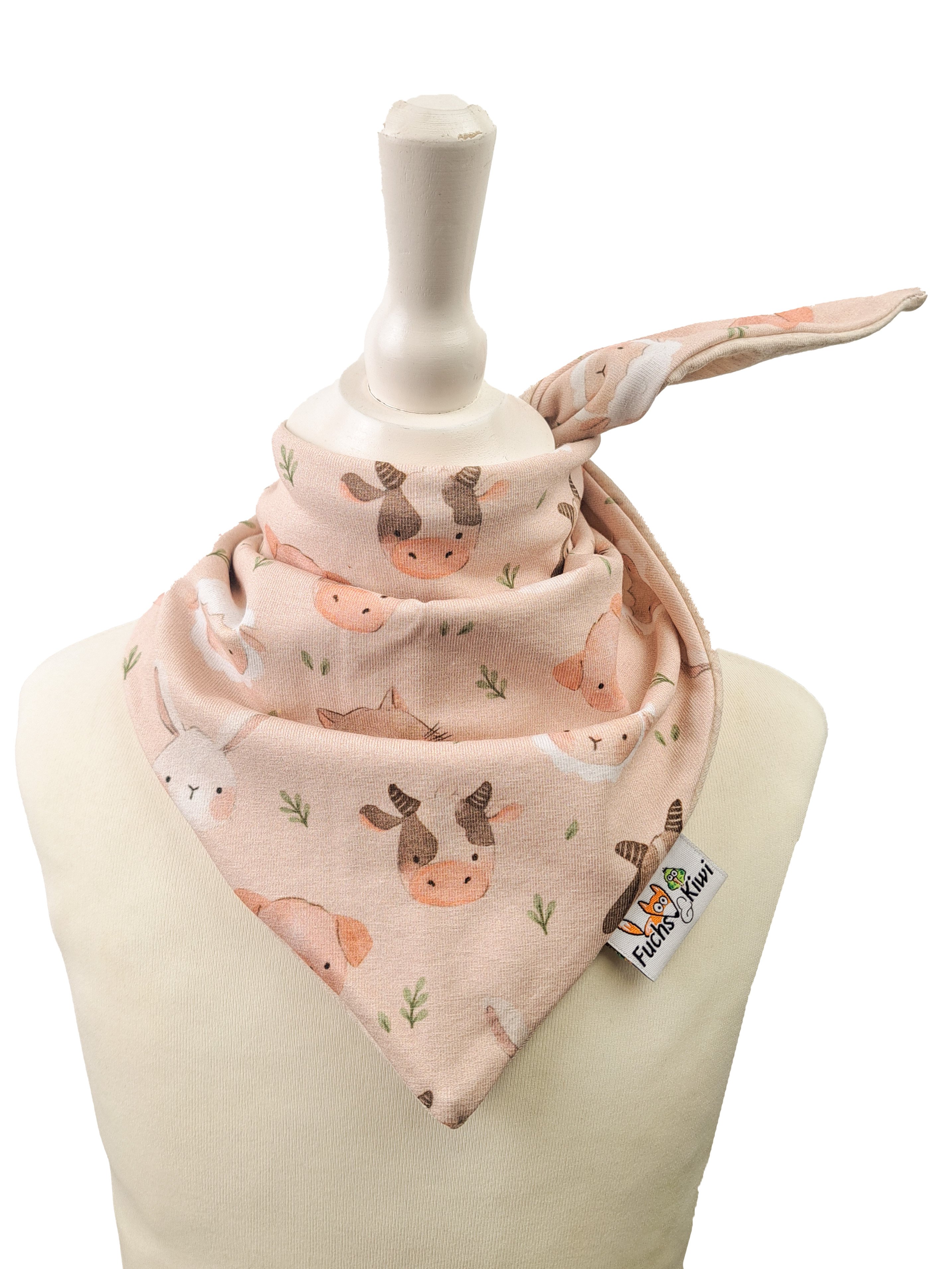 Halstuch zum Binden Bauernhoftierchen