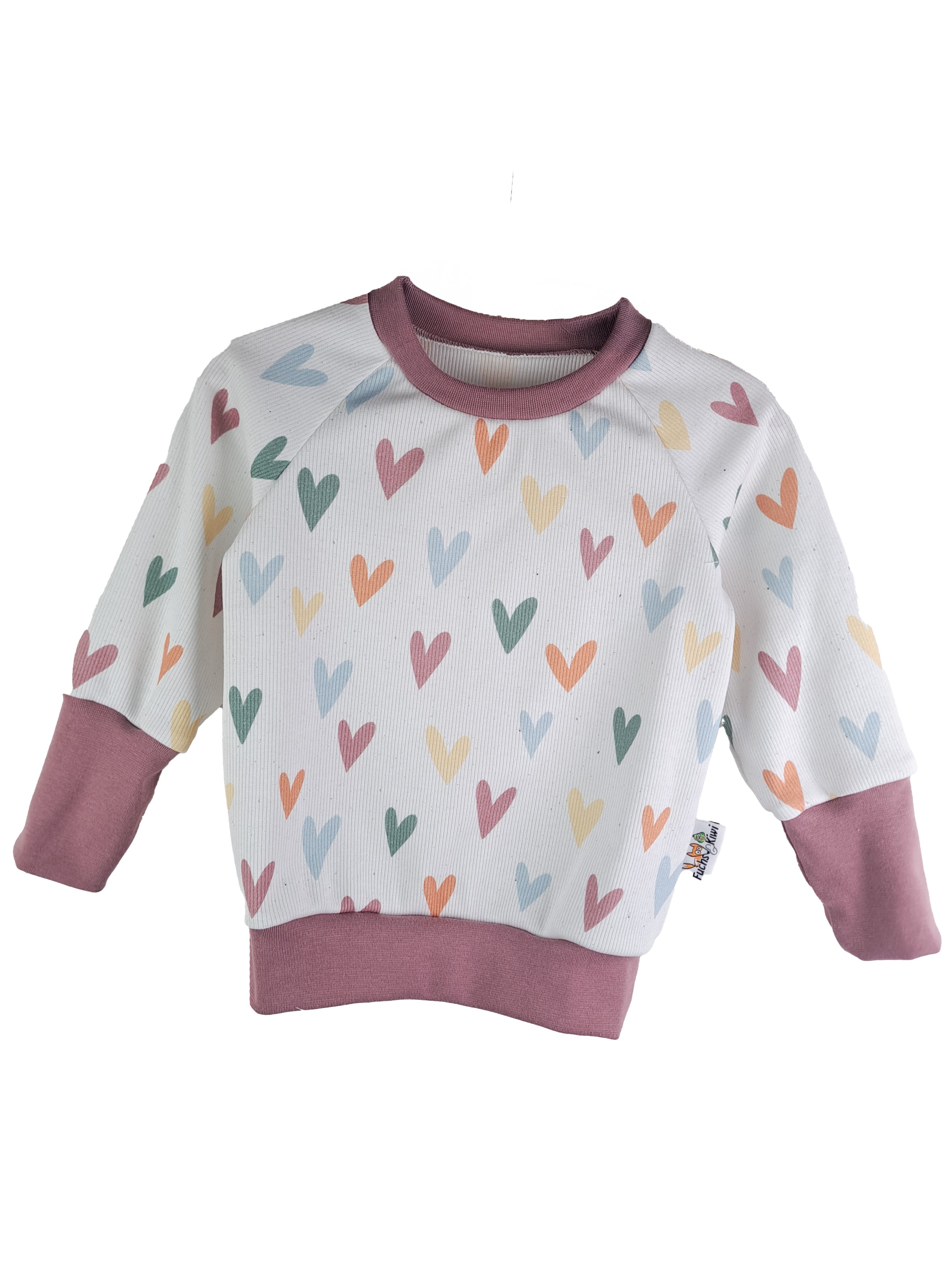 Pullover Feinripp Herzen