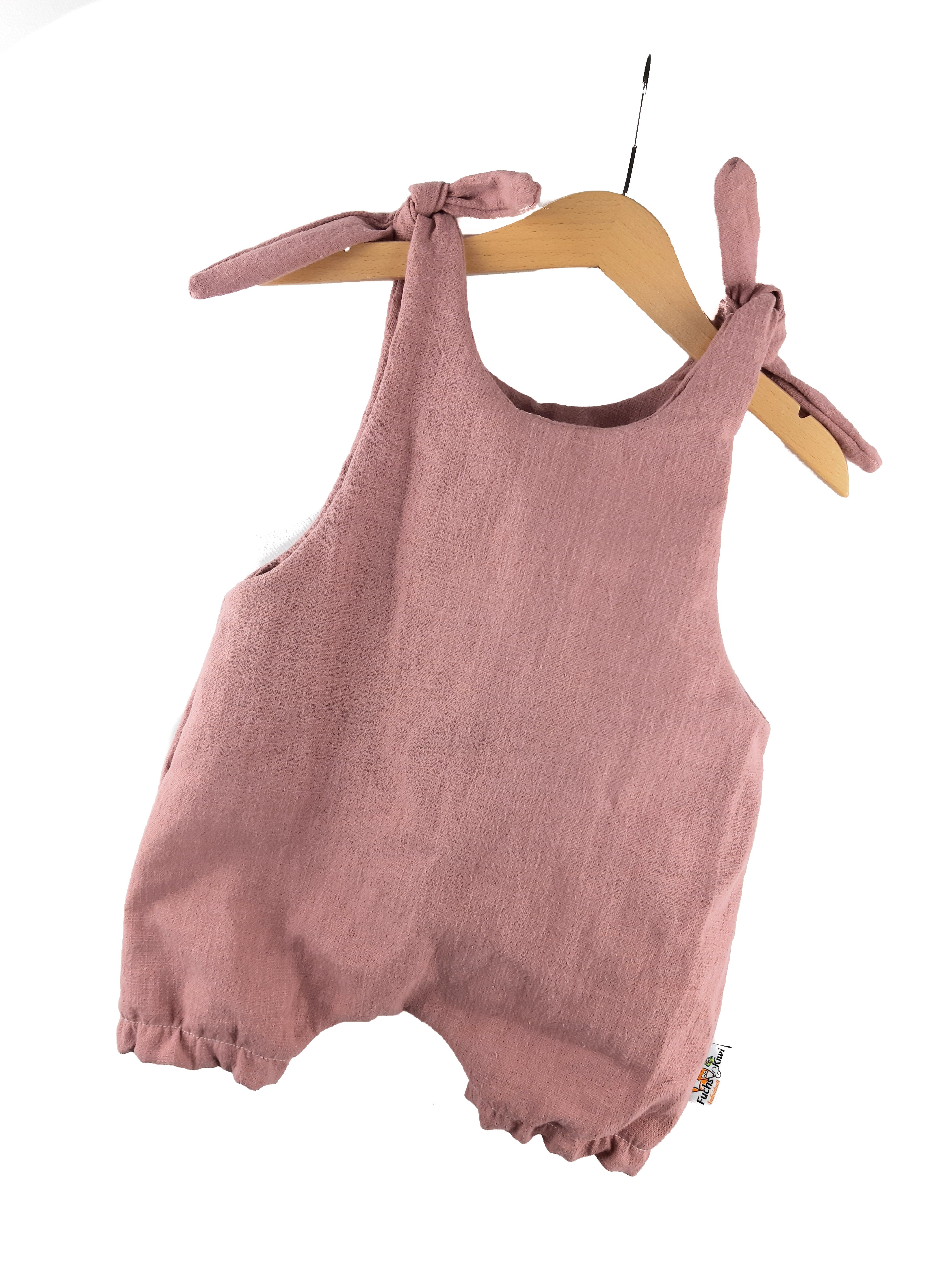 INDI+Einteiler Leinen altrosa 74/80