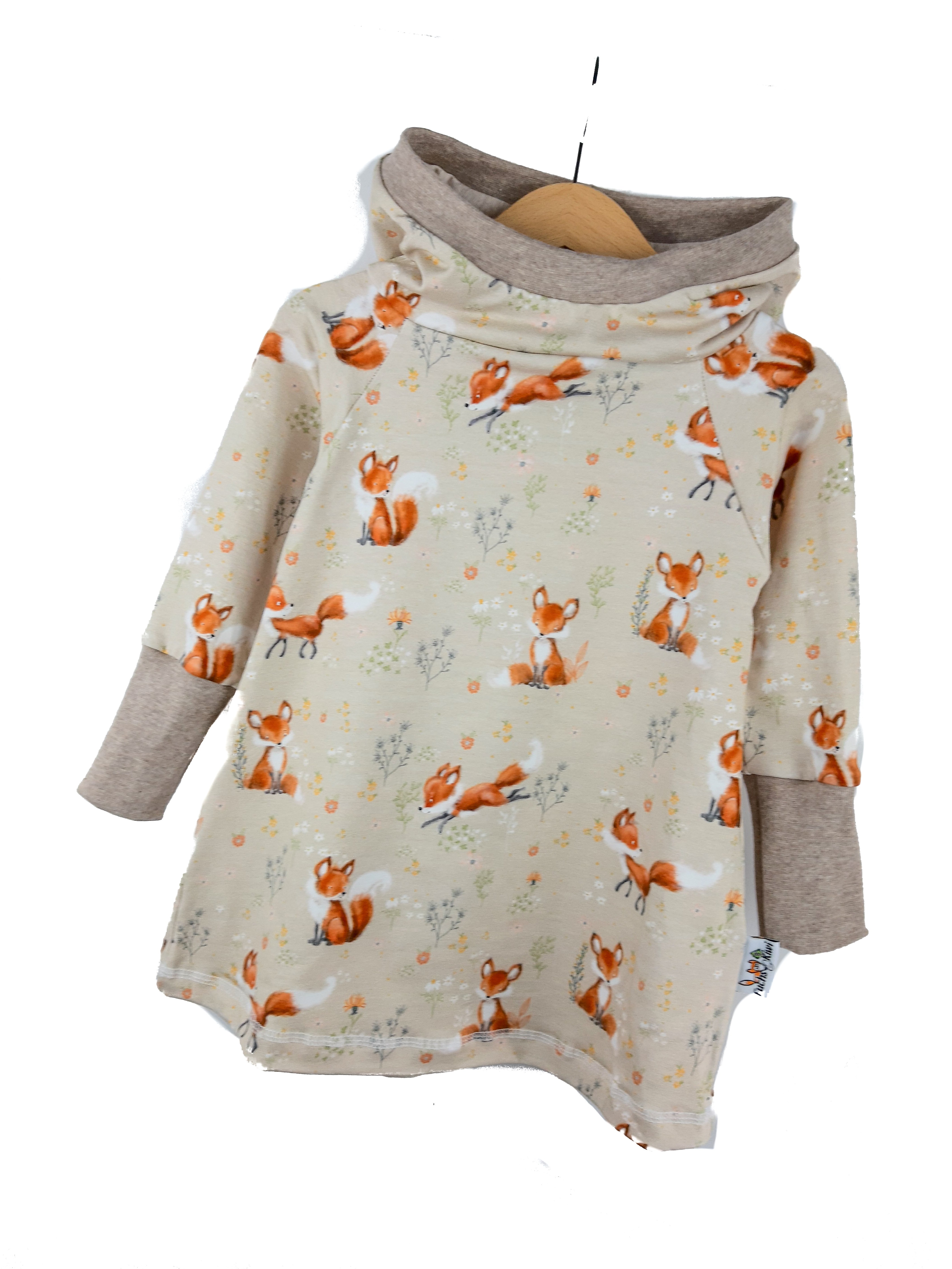 Hoodiekleid Fuchsi creme