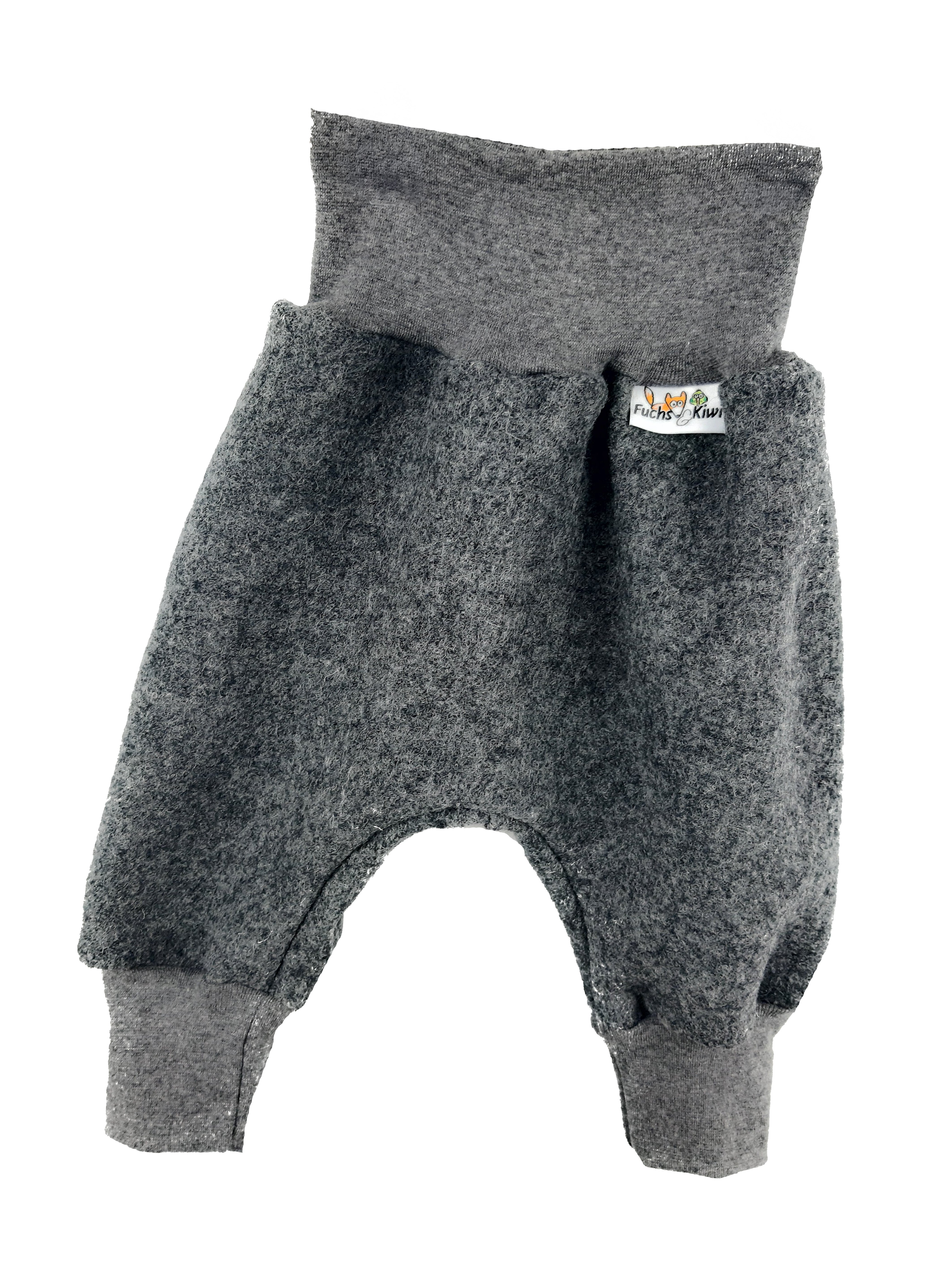 Pumphose aus Merino Wollfleece grau