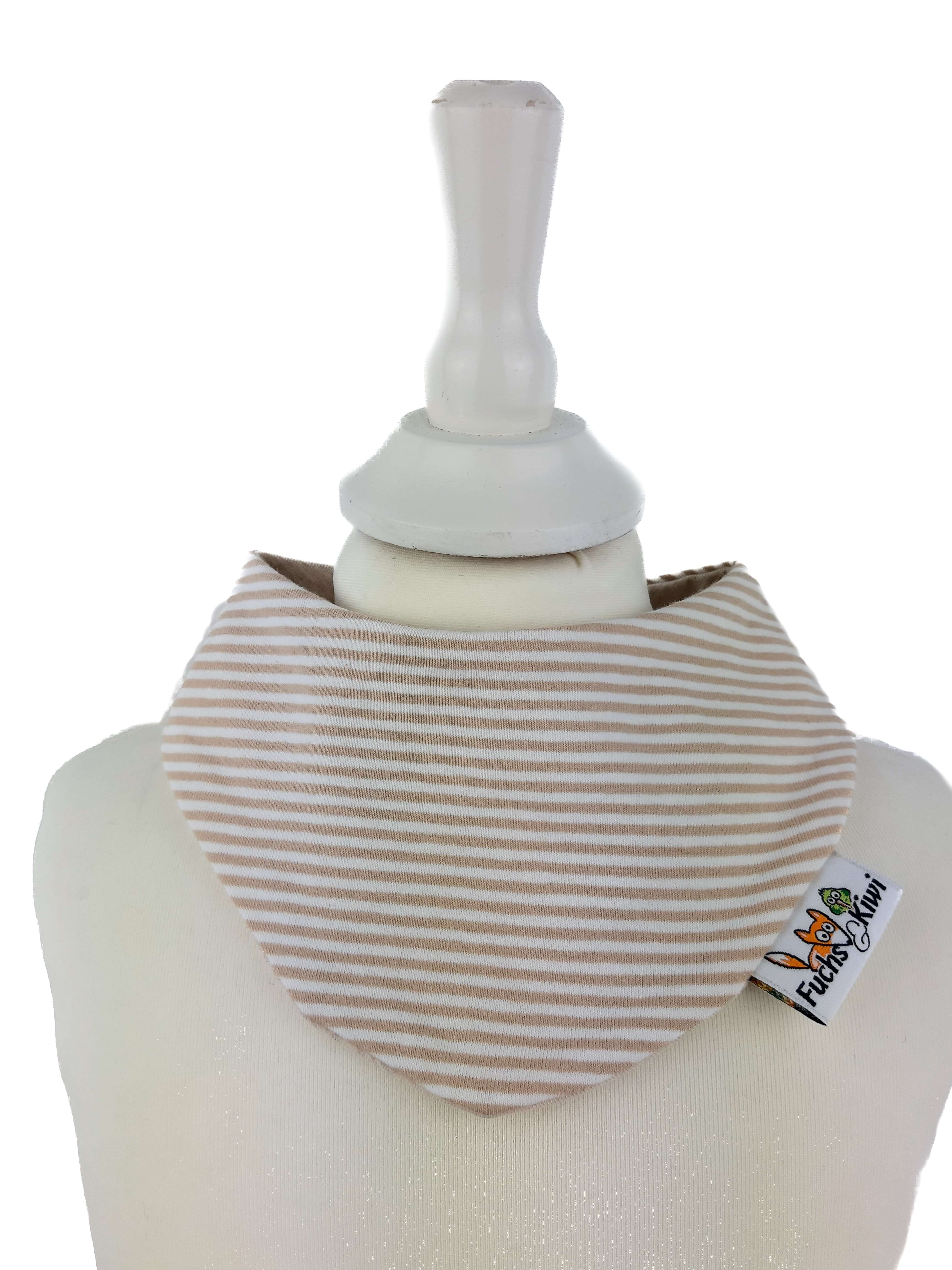 Halstuch Streifen beige