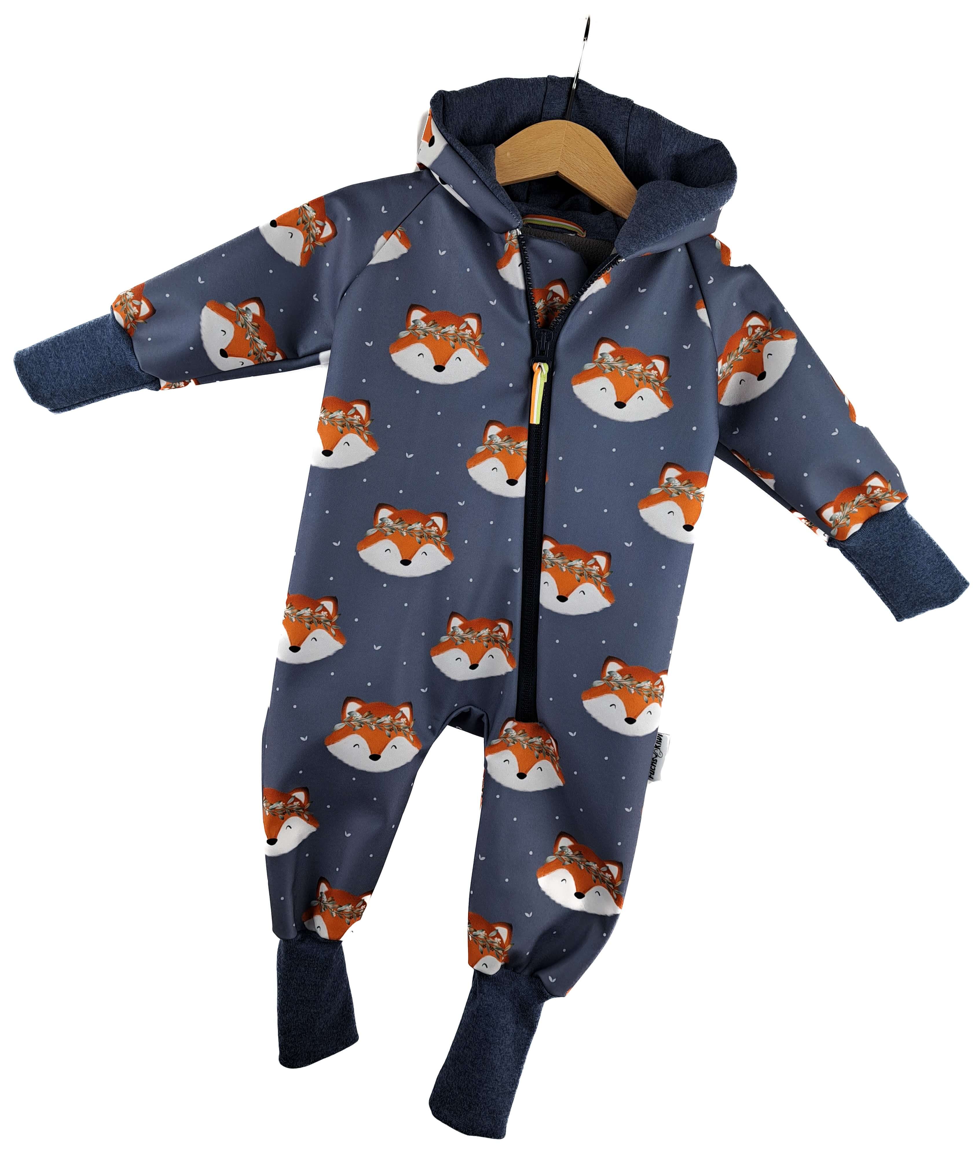 Softshelloverall Softshell Fuchsi blau 74/80