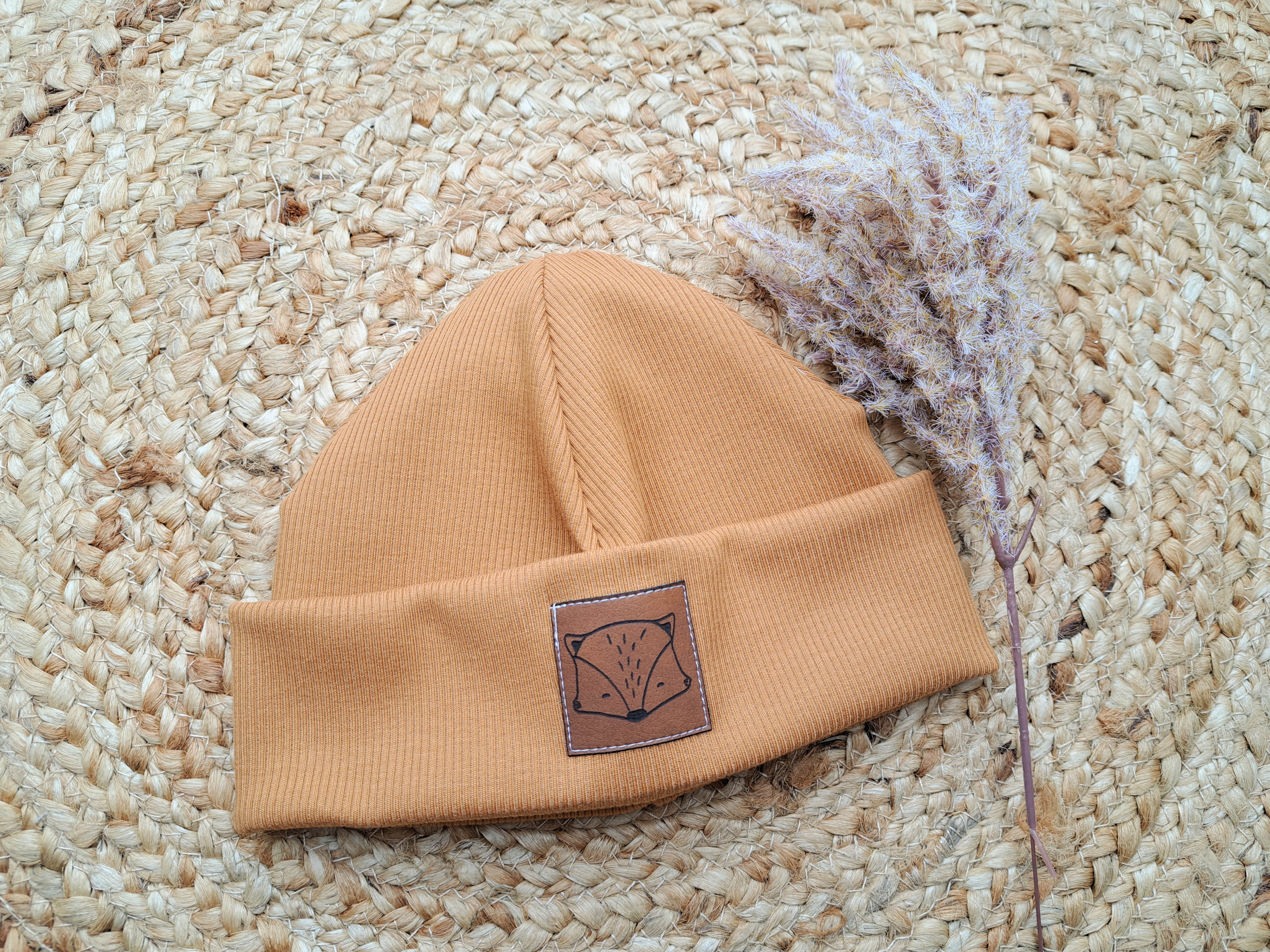 Hipster Beanie Feinripp curry