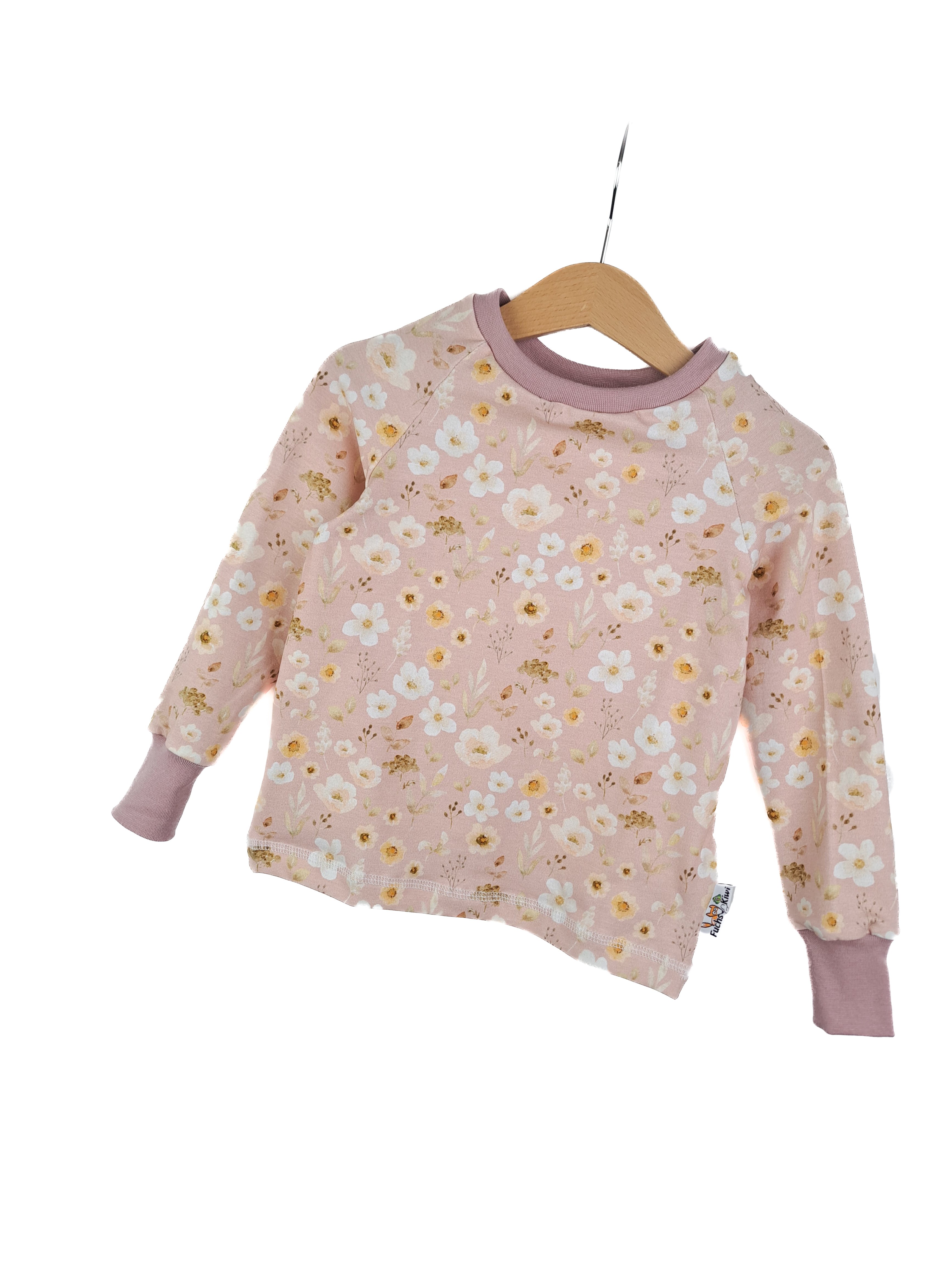 Langarmshirt Blümchen altrosa