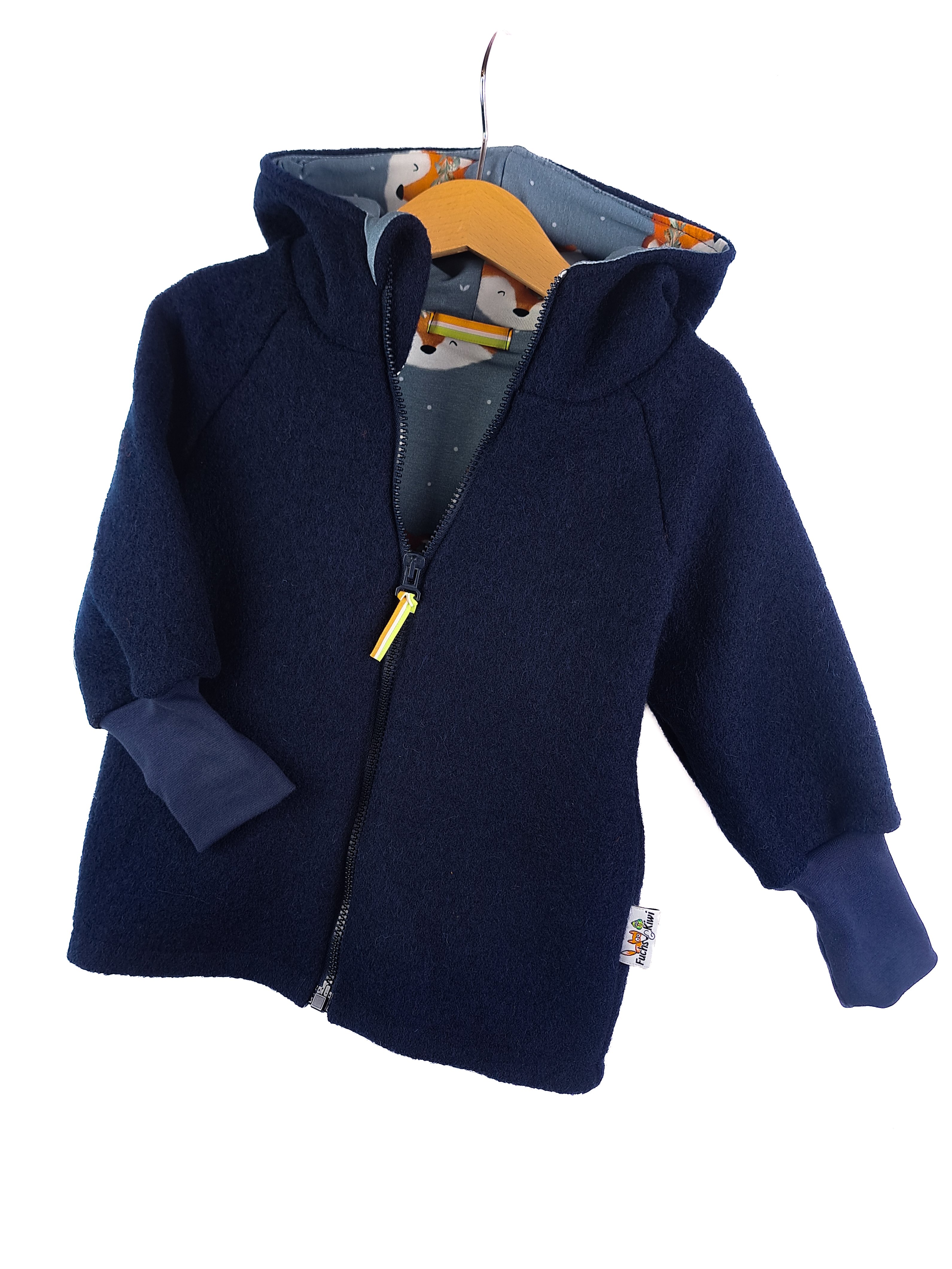 Walkjacke Walk blau mit Fuchsi blau 98/104