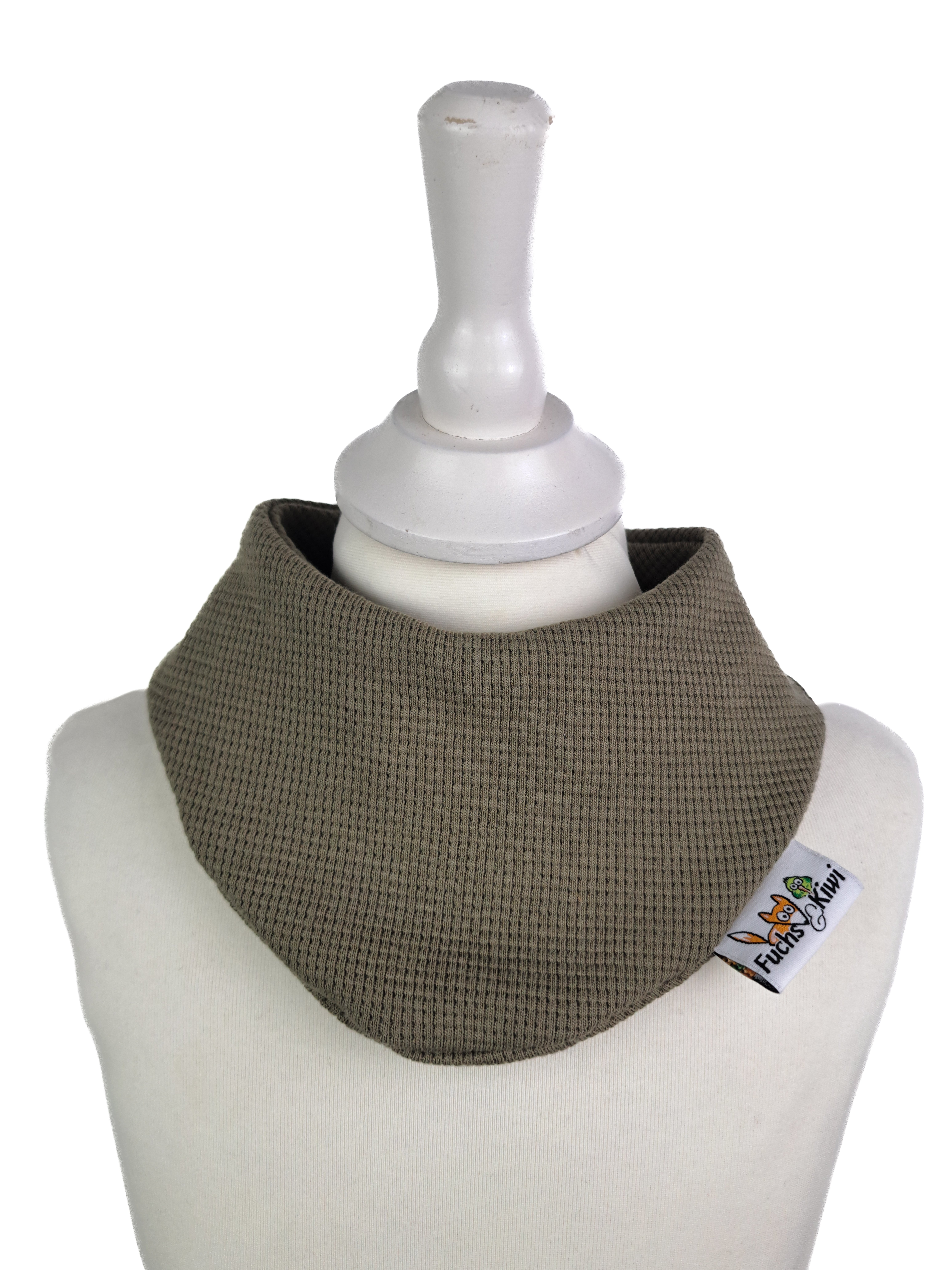 Halstuch Waffeljersey khaki