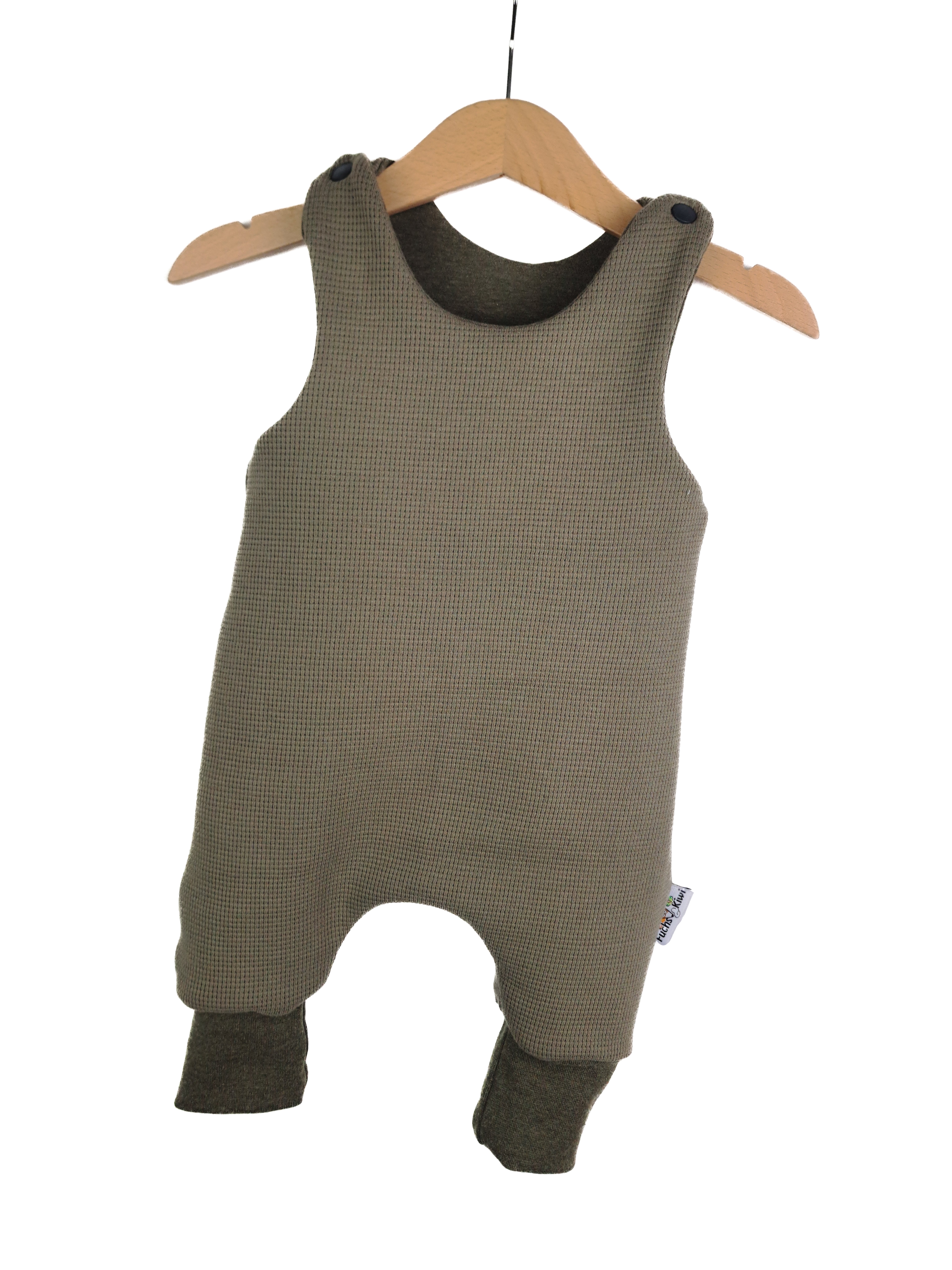 Strampler Waffeljersey khaki