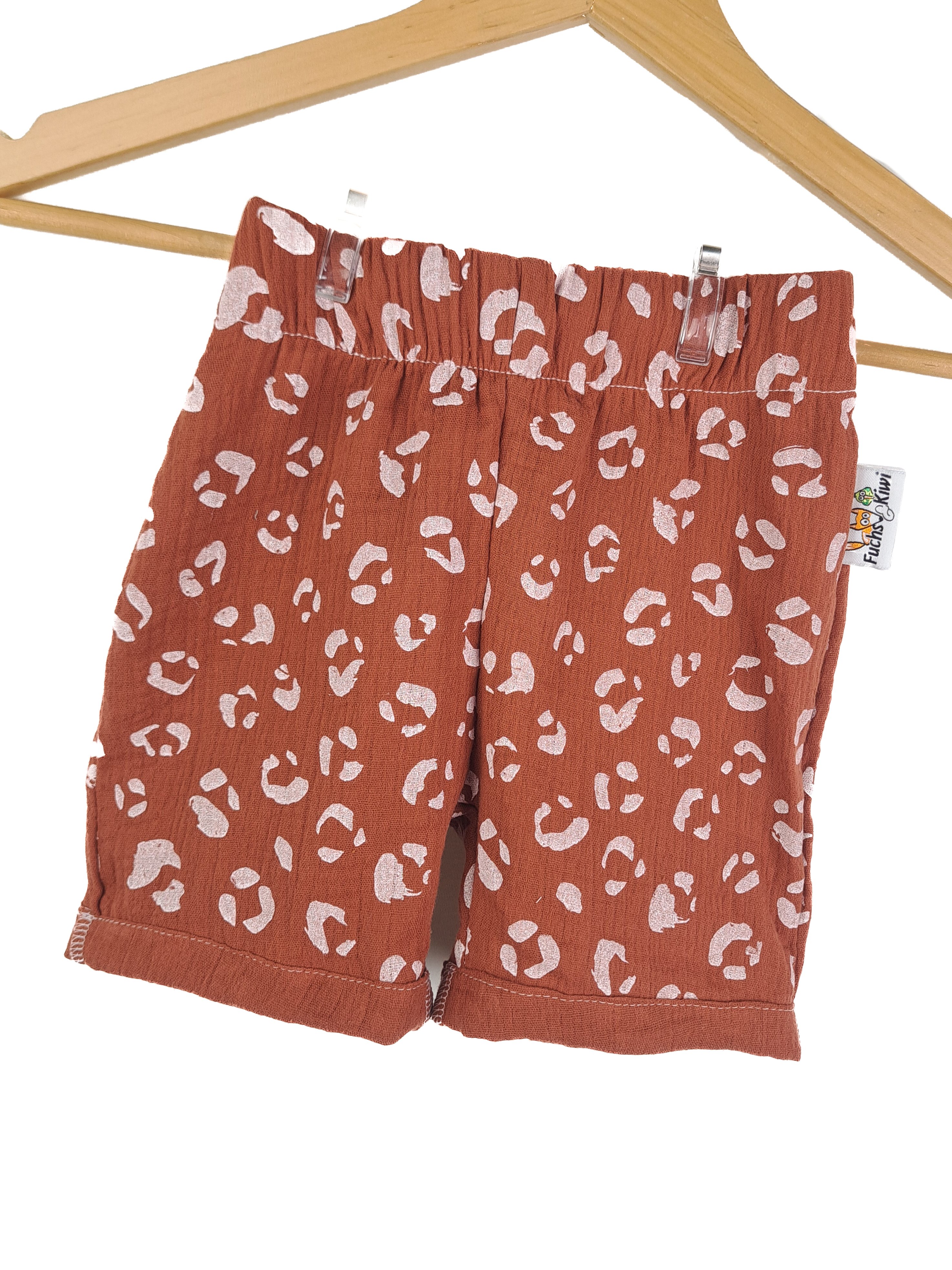 Kurze Shorts Musselin Leo rost