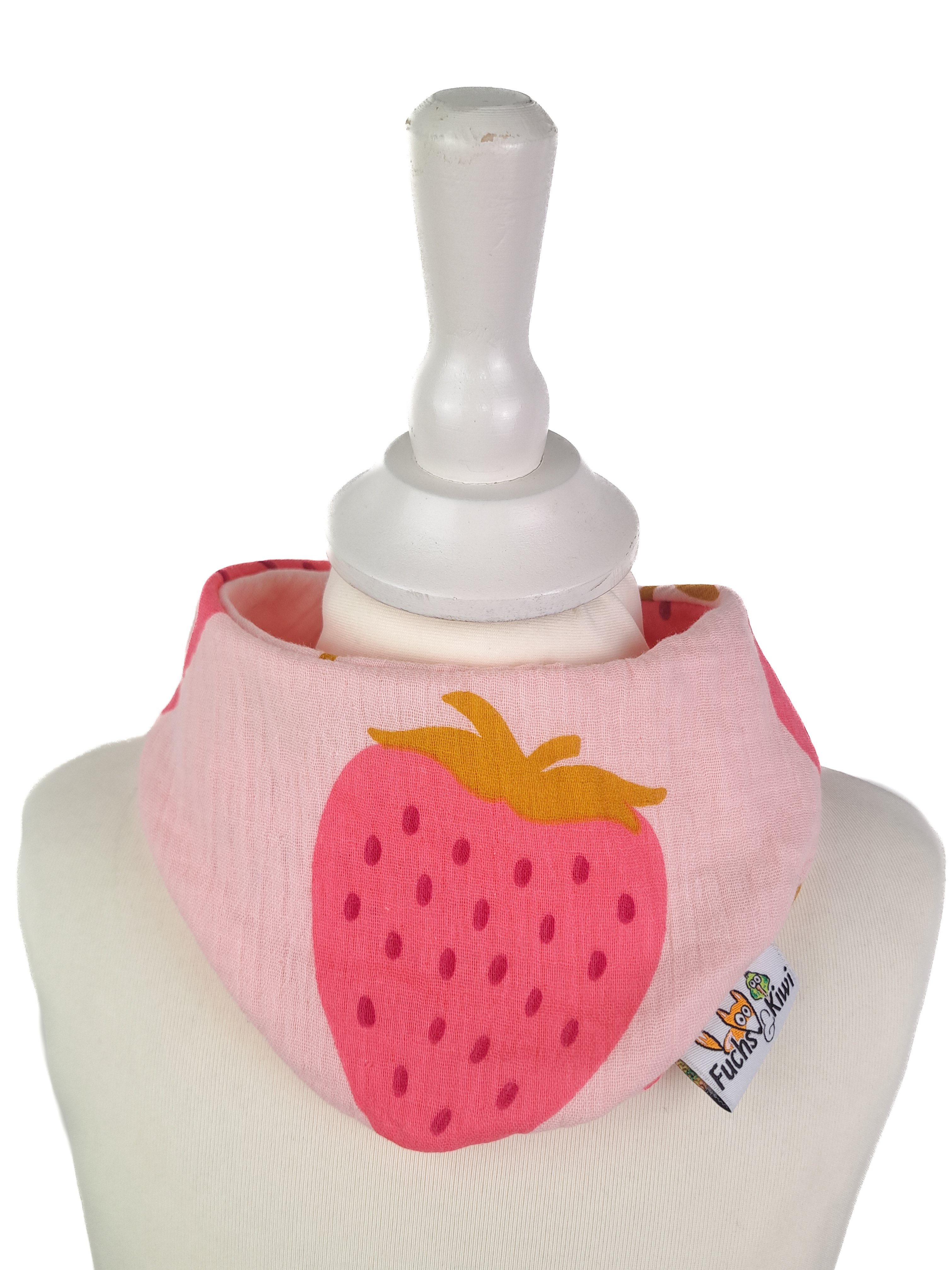 Halstuch Musselin Erdbeeren