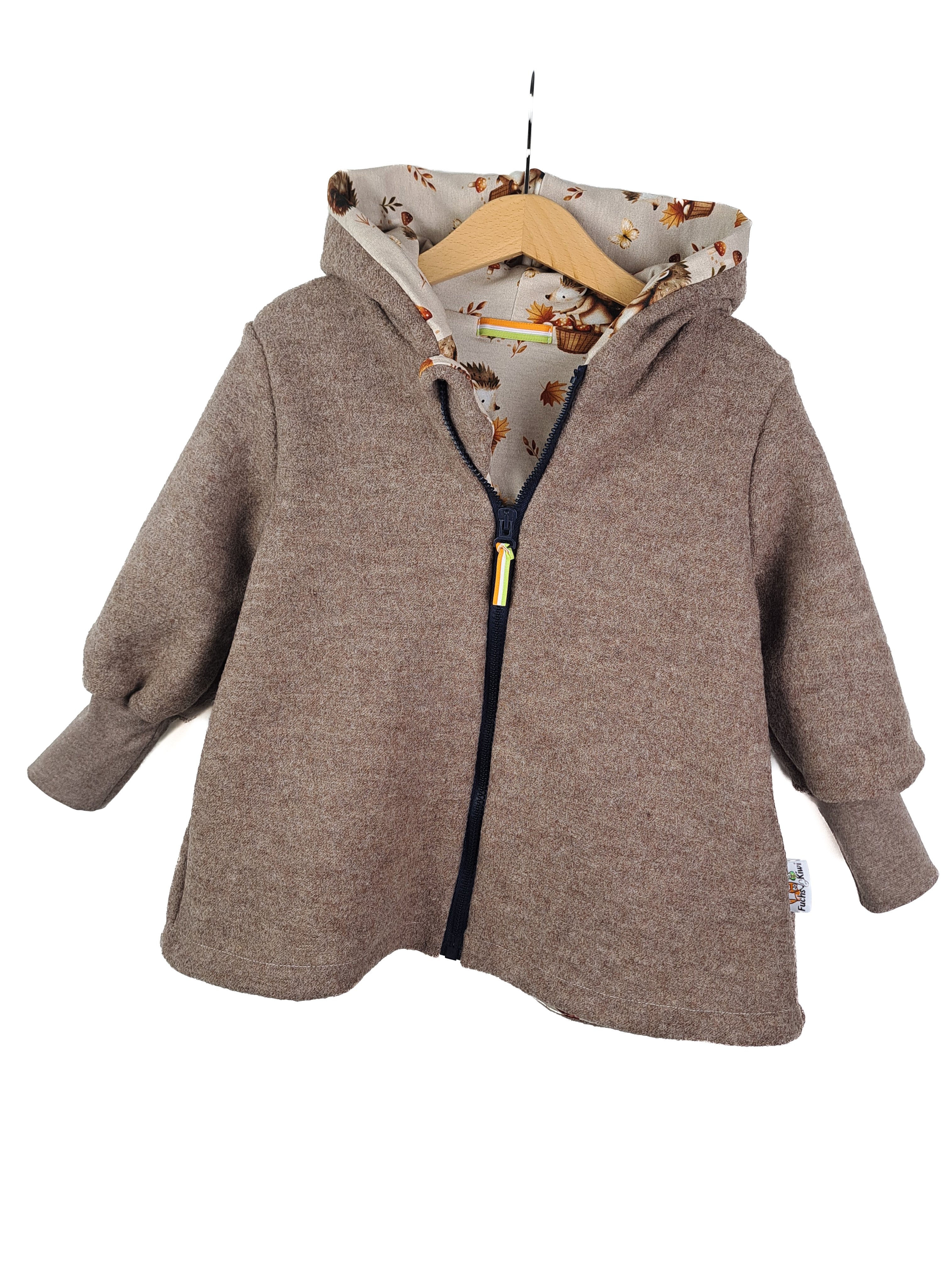 Walkmantel braun meliert mit Stacheldieb