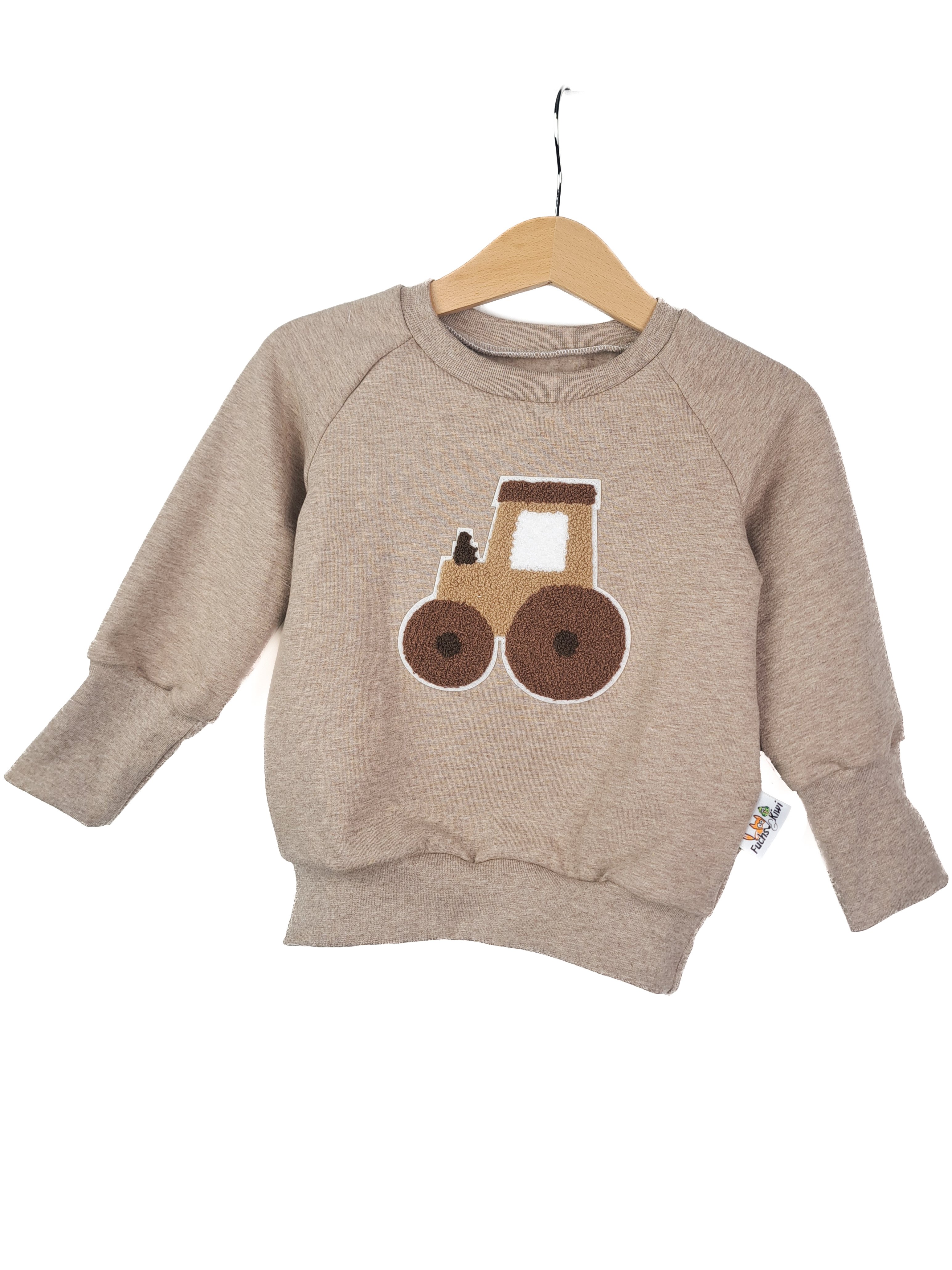 Pullover Traktor-Patch sand