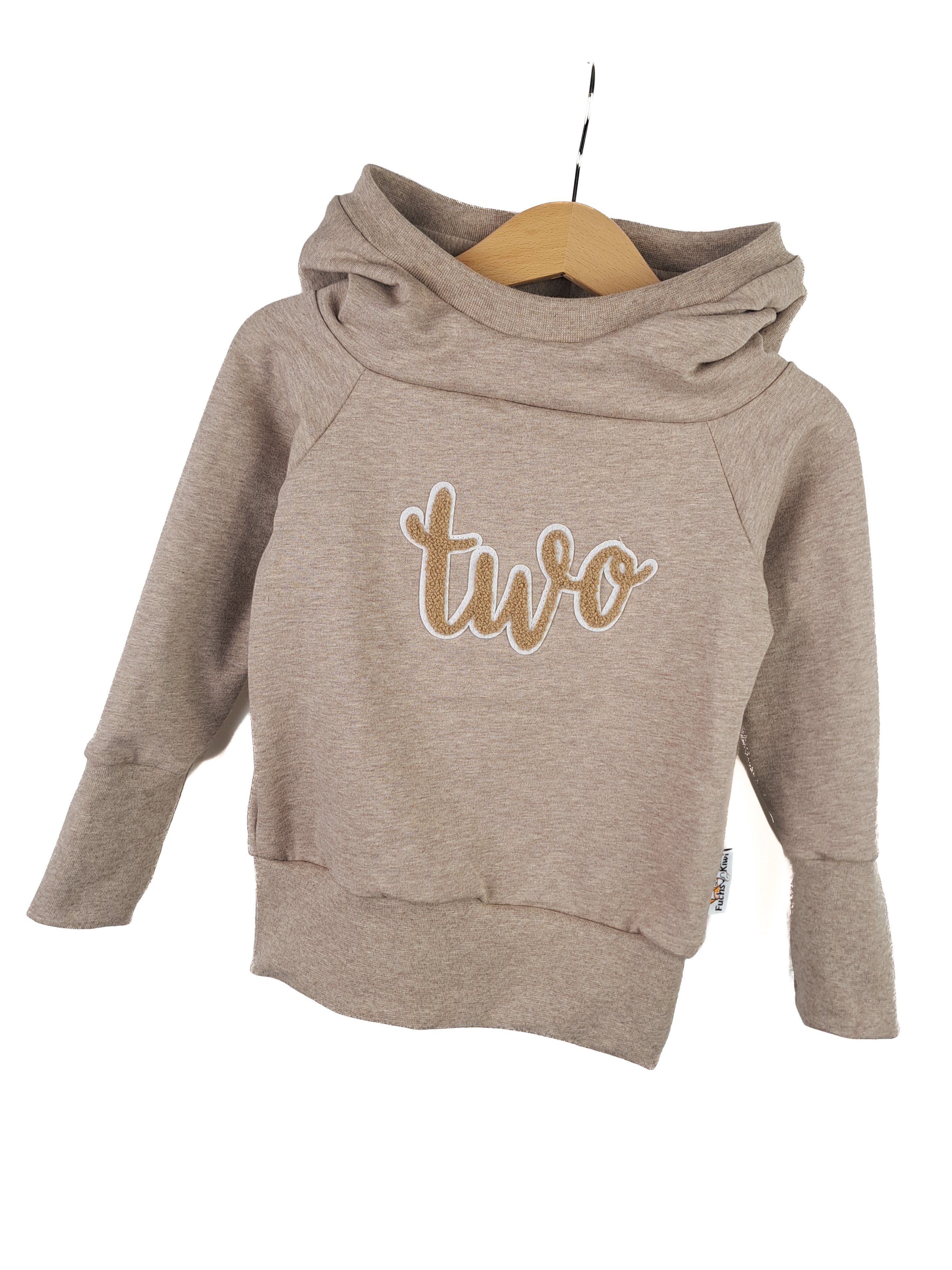 Hoodie Two-Patch sand 86/92