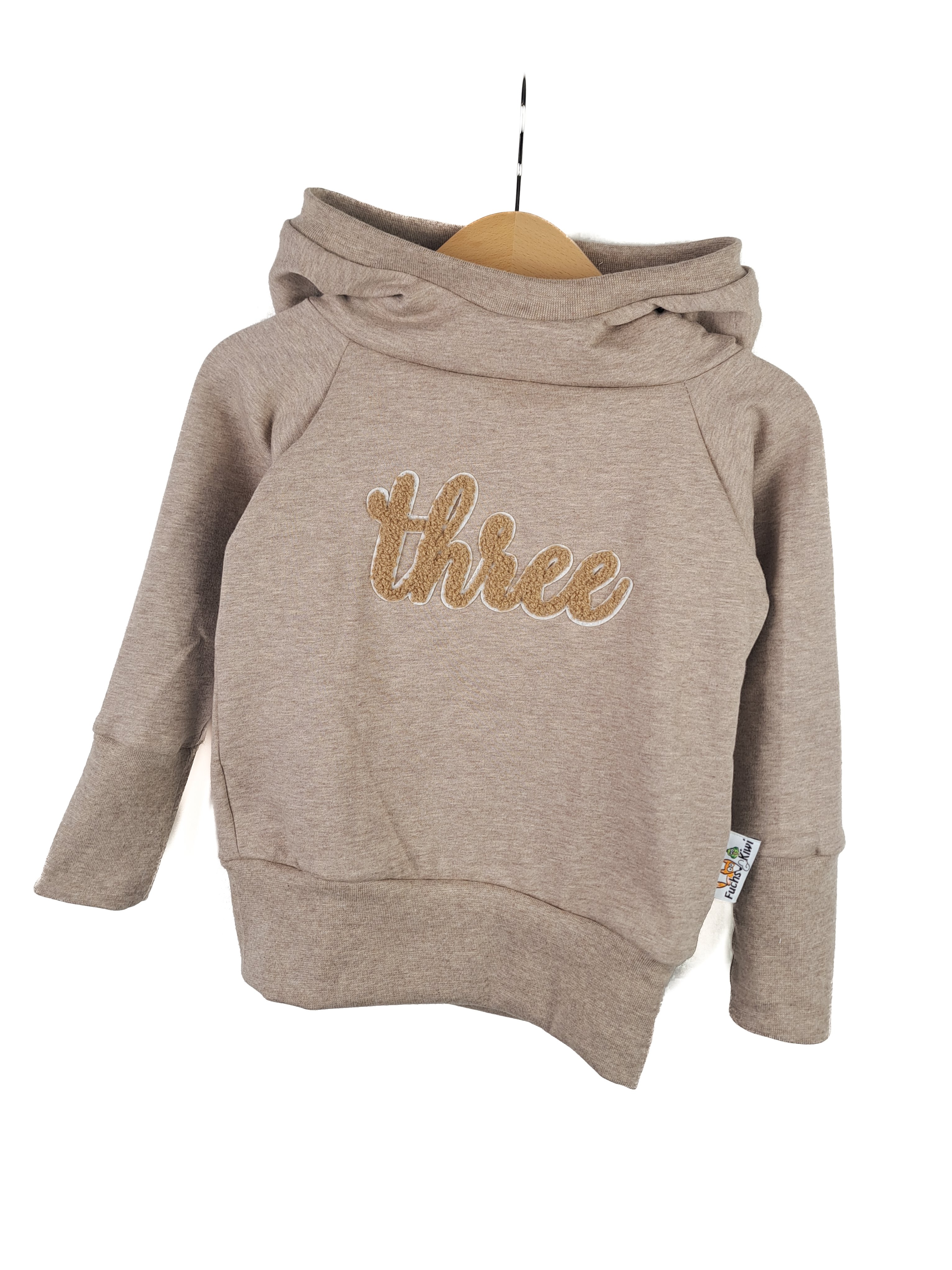 Hoodie Three-Patch sand 86/92