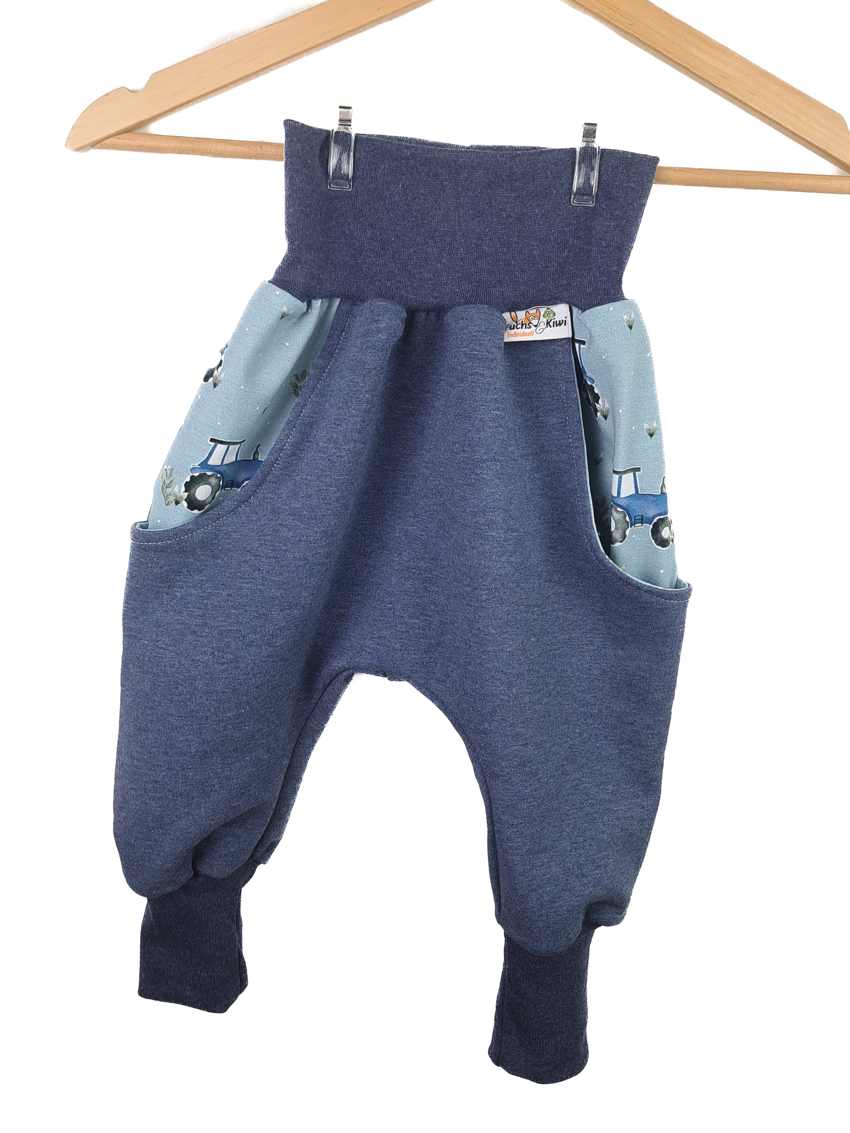 Indi Sweat Pumphose dunkelblau mit Traktoren blau