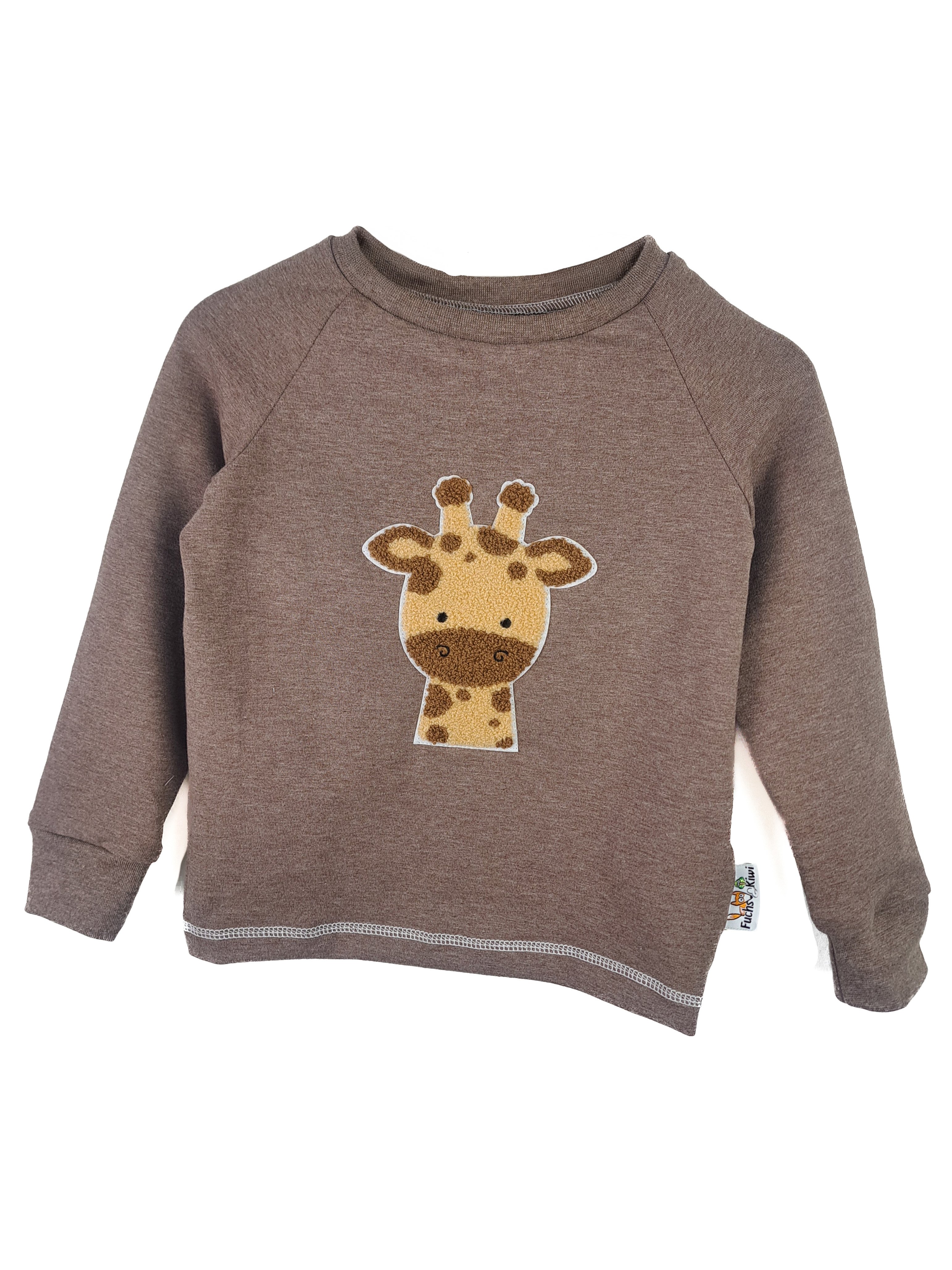 Langarmshirt Giraffenkopf-Patch