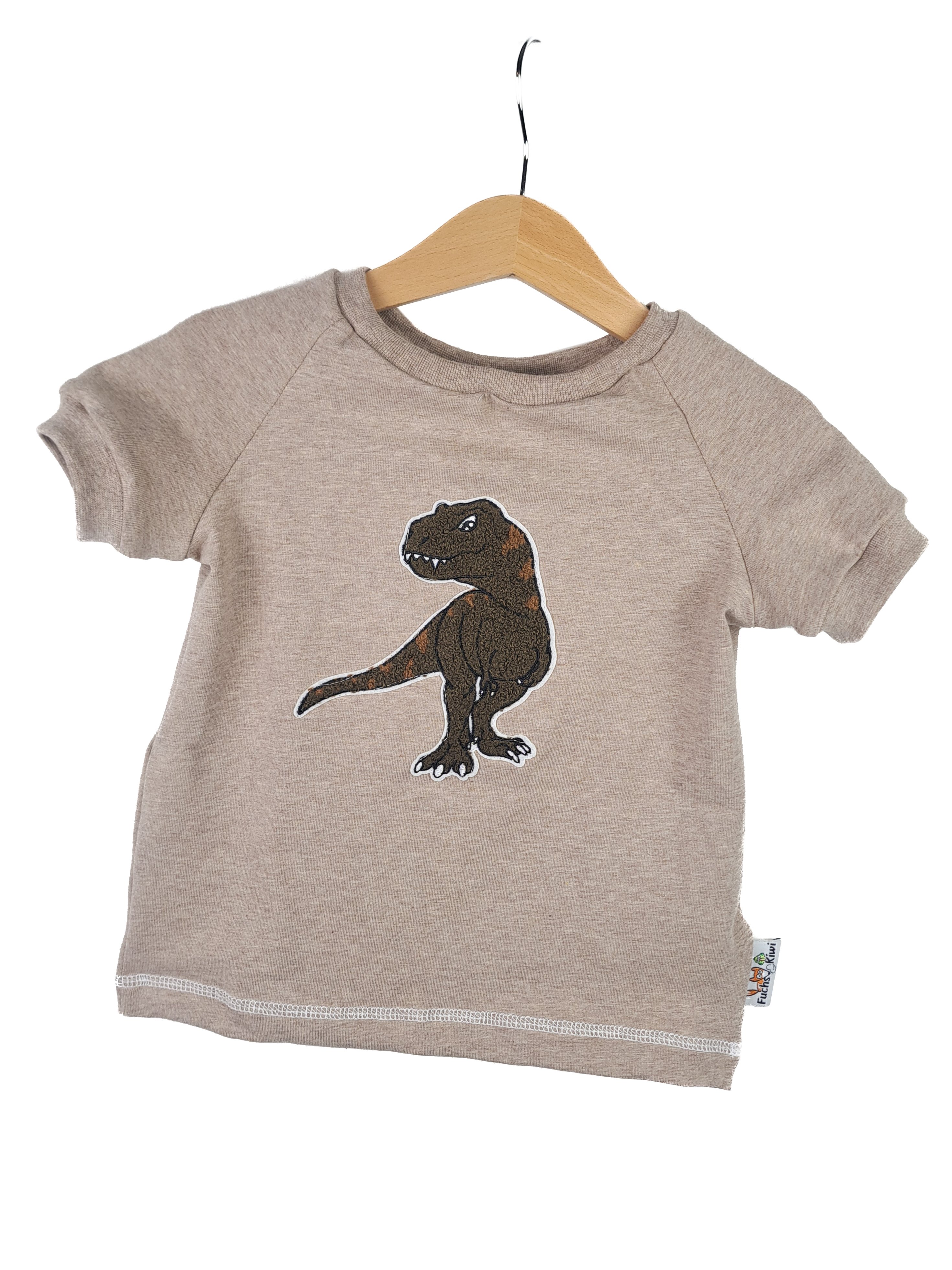 T-Shirt T-Rex-Patch khaki/sand 86/92