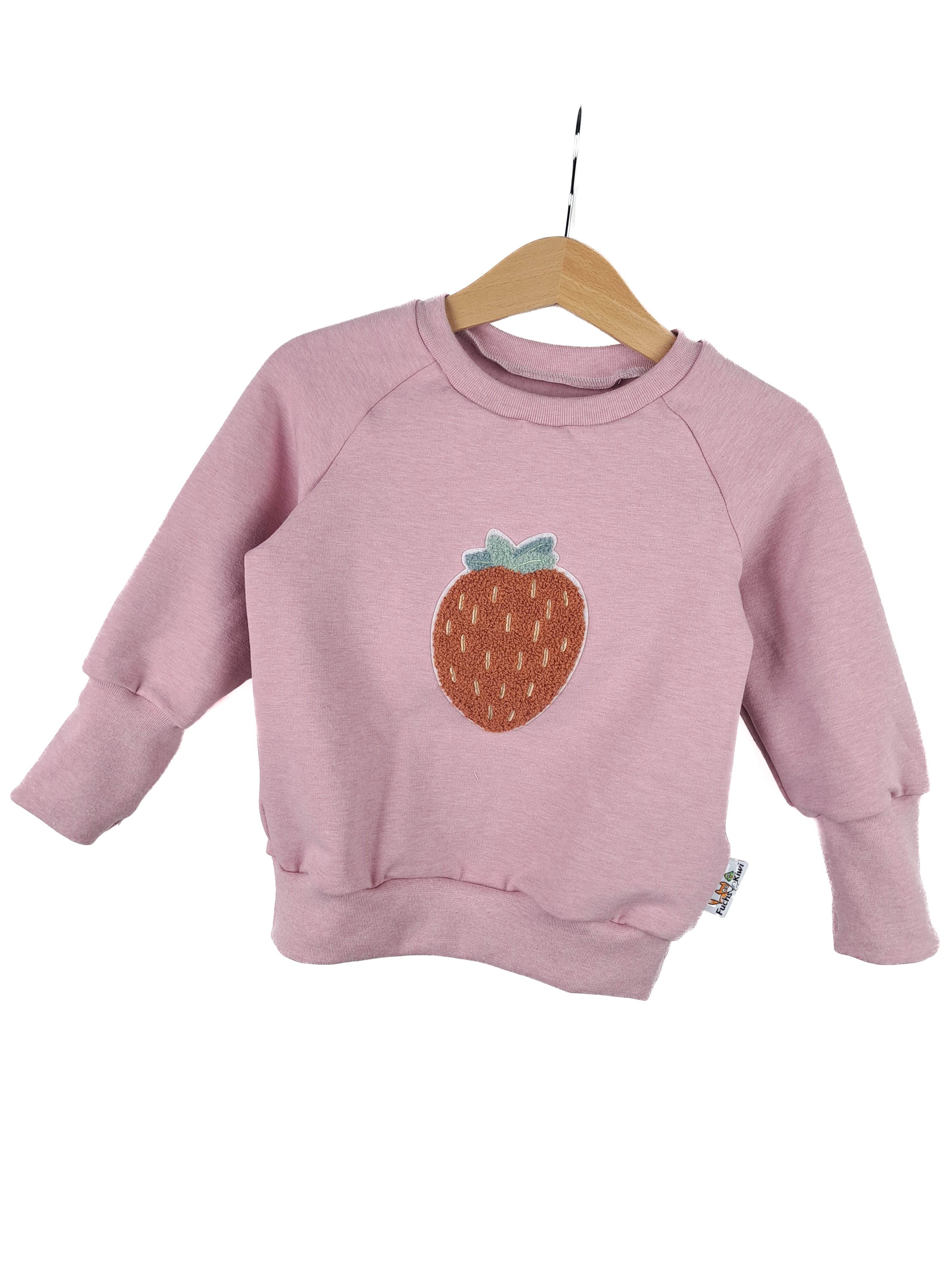 Pullover Erdbeere-Patch rosa