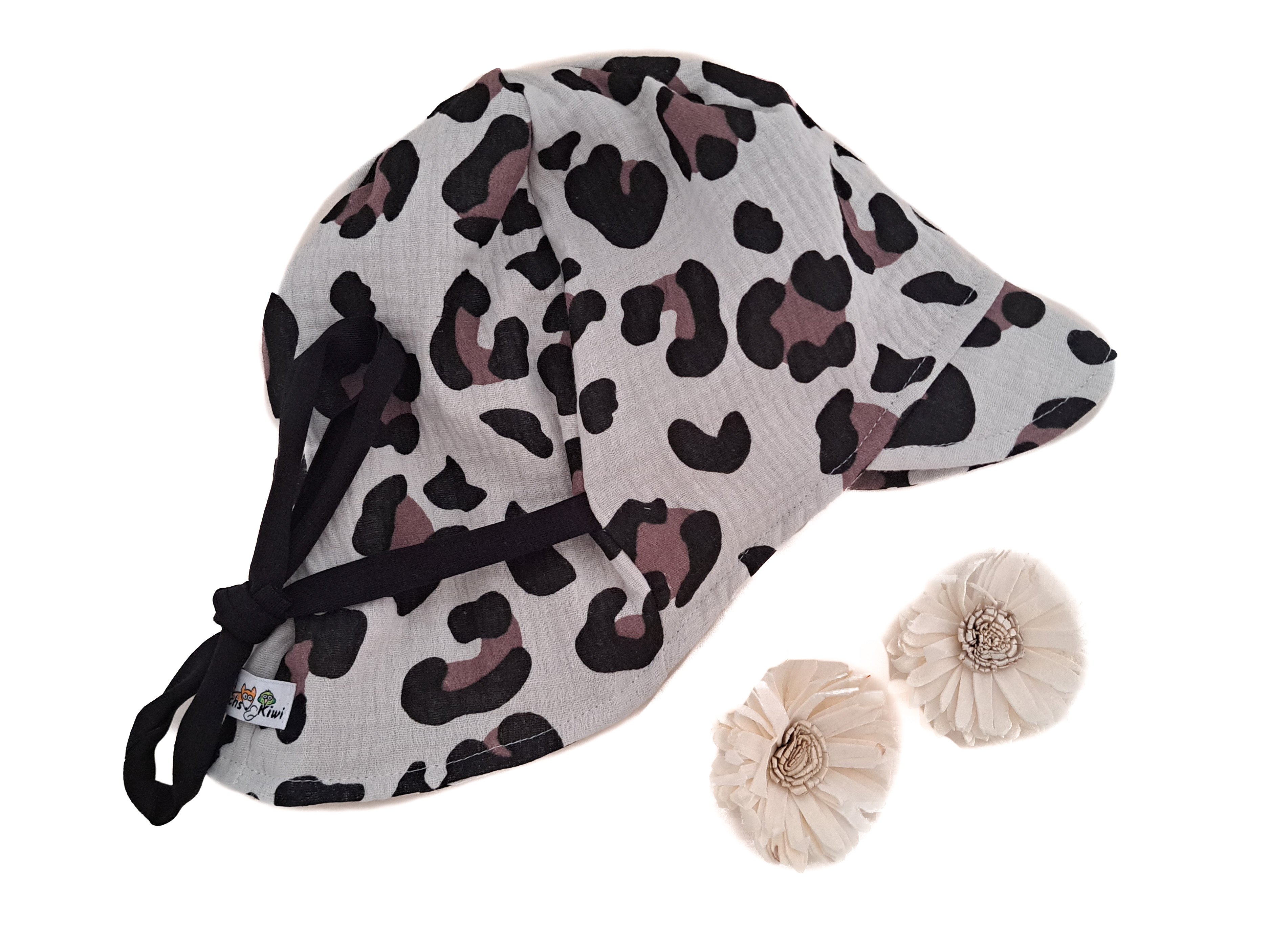 Sommerhut Musselin Leo schwarz