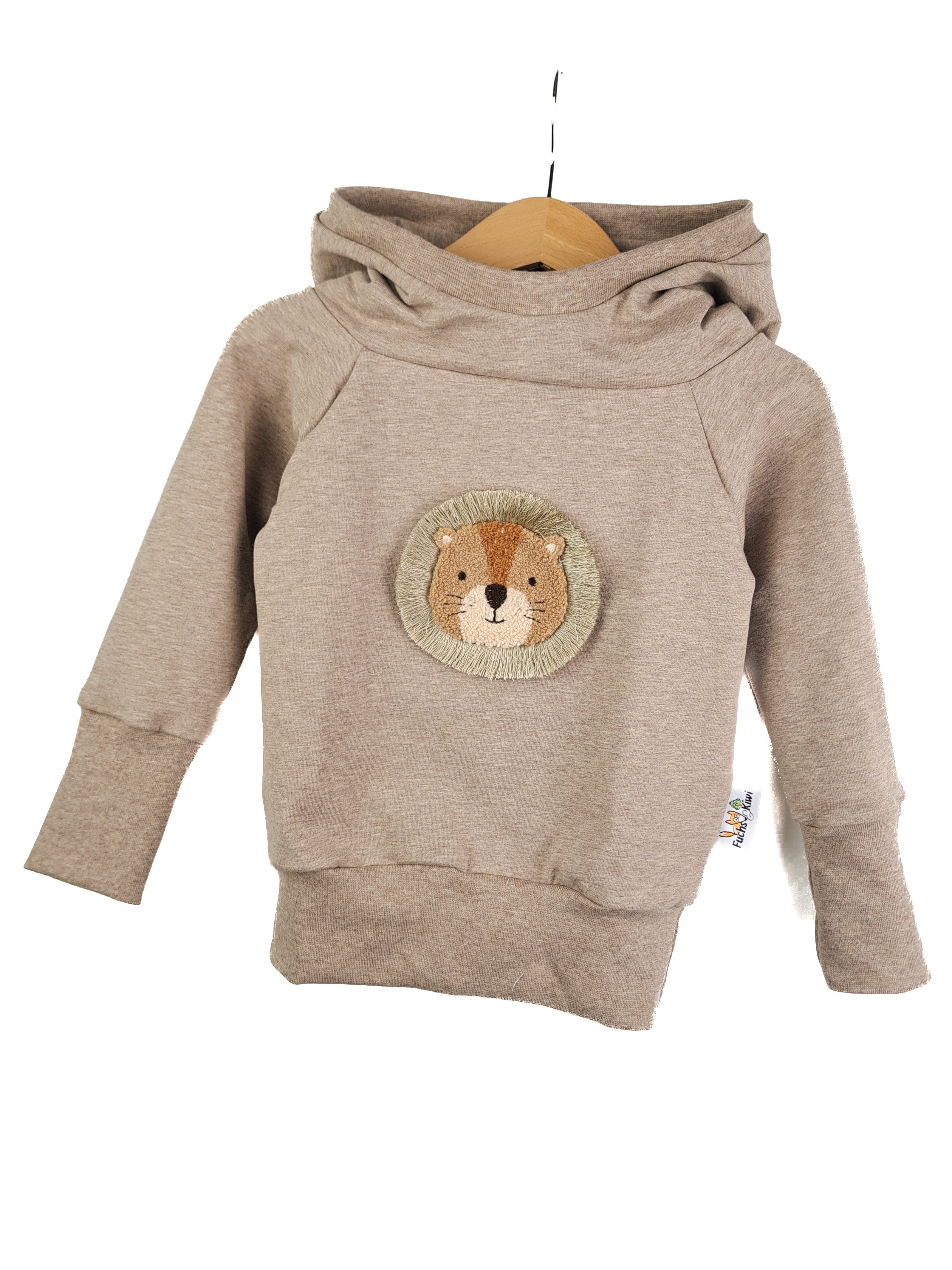 Hoodie Löwenliebling-Patch sand