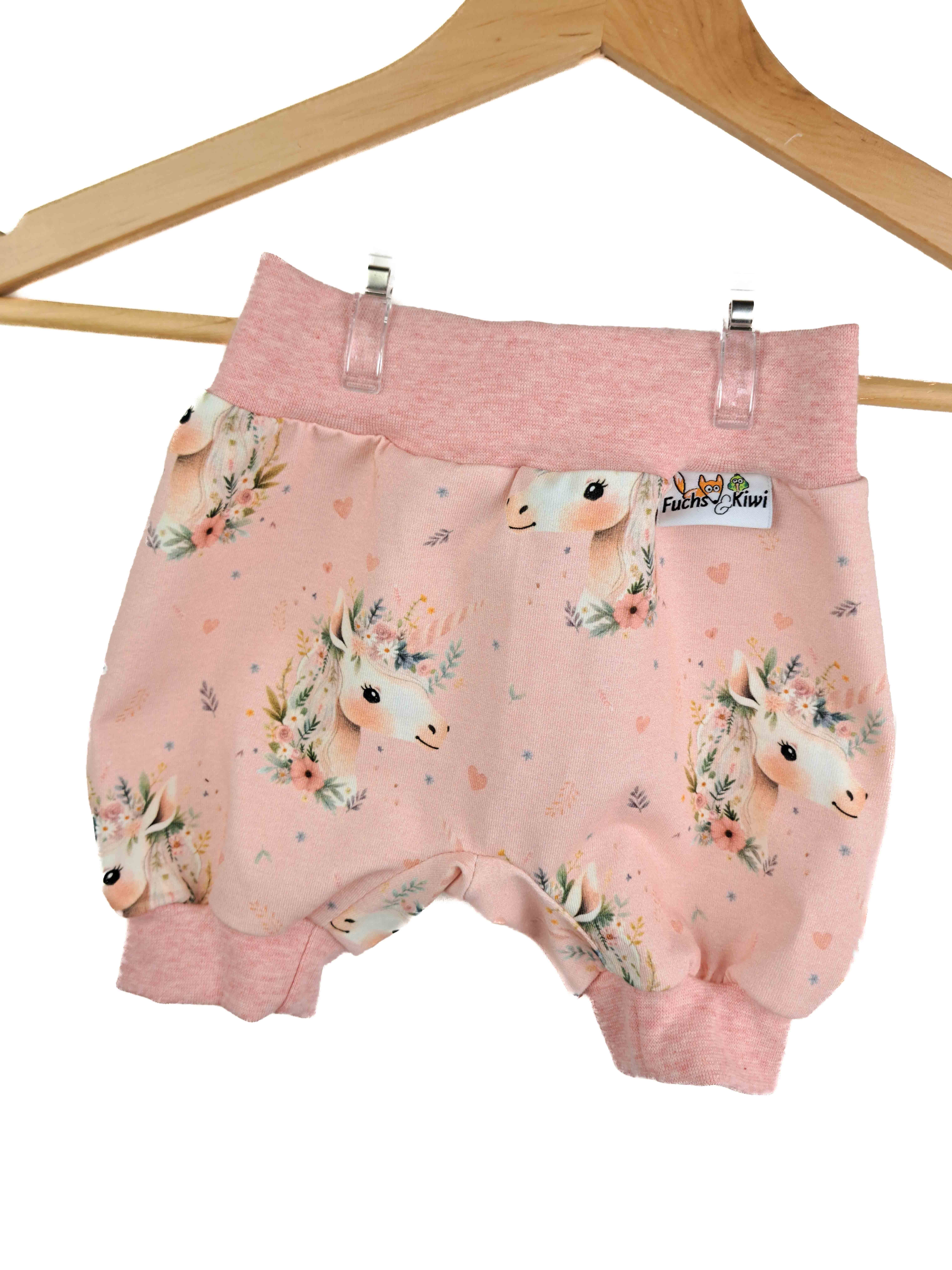 Kurze Hose Einhorntraum rosa 74/80