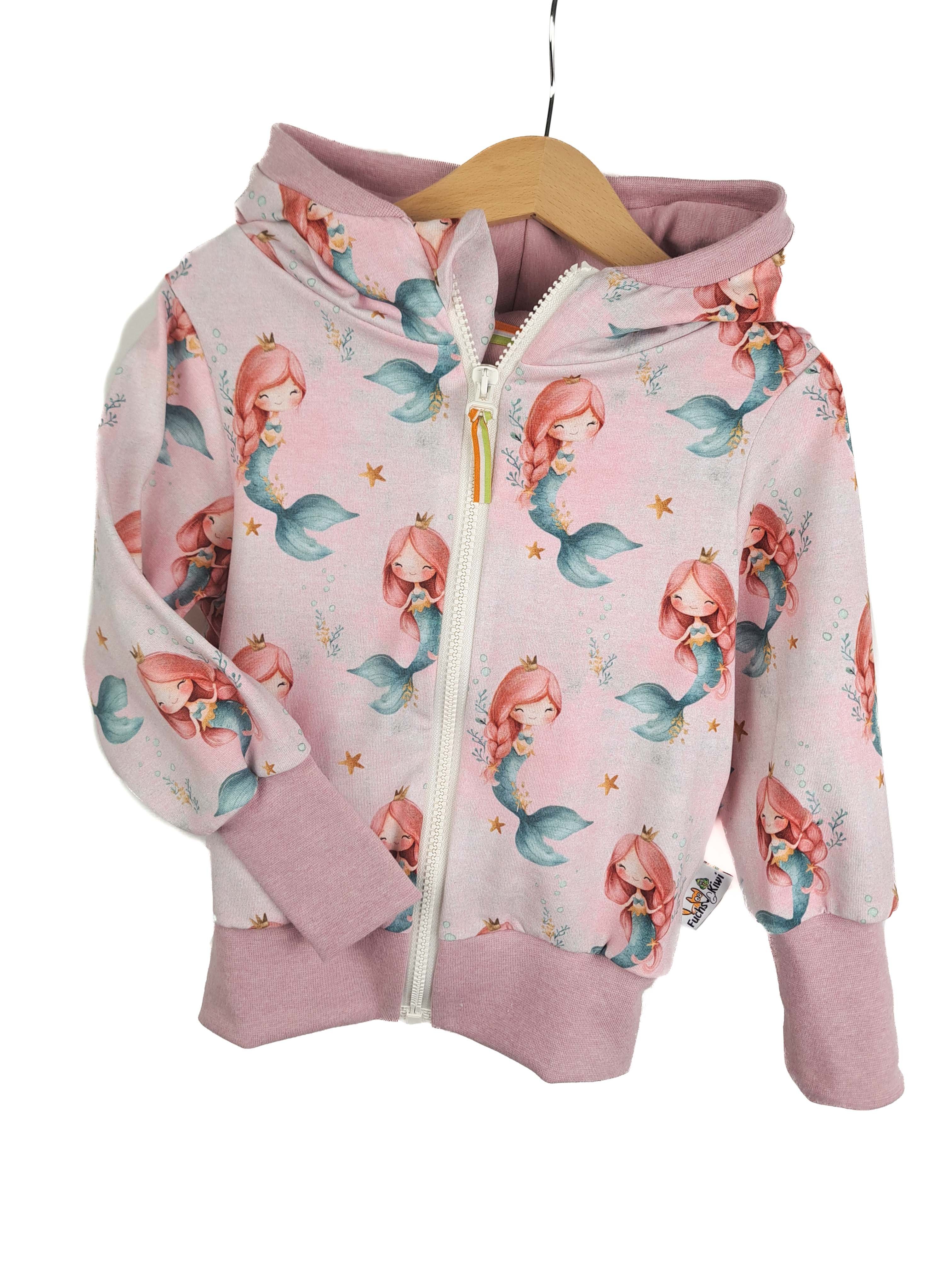 Sweatjacke Meerjungfrauen rosa 86/92